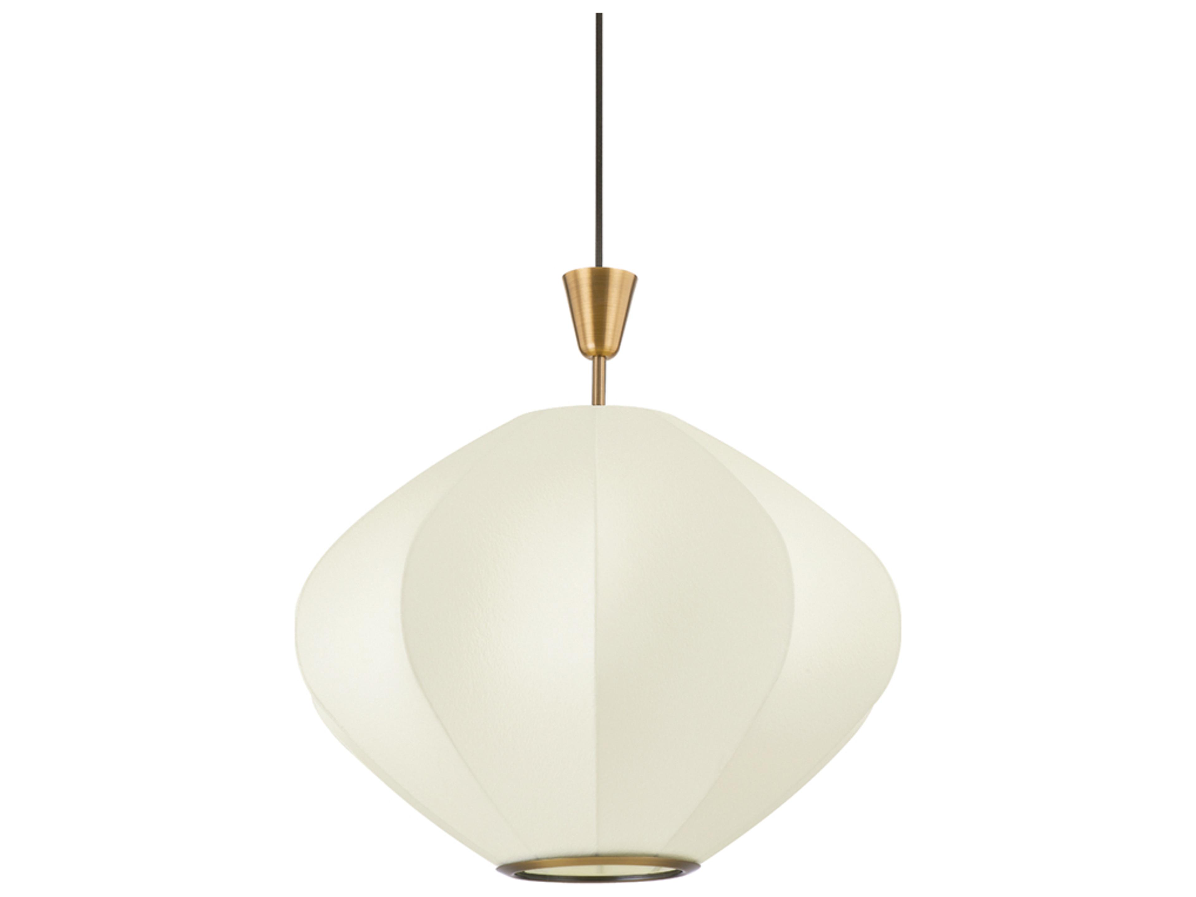 Troy Lighting Arden 1-Light Patina Brass White Lantern Pendant