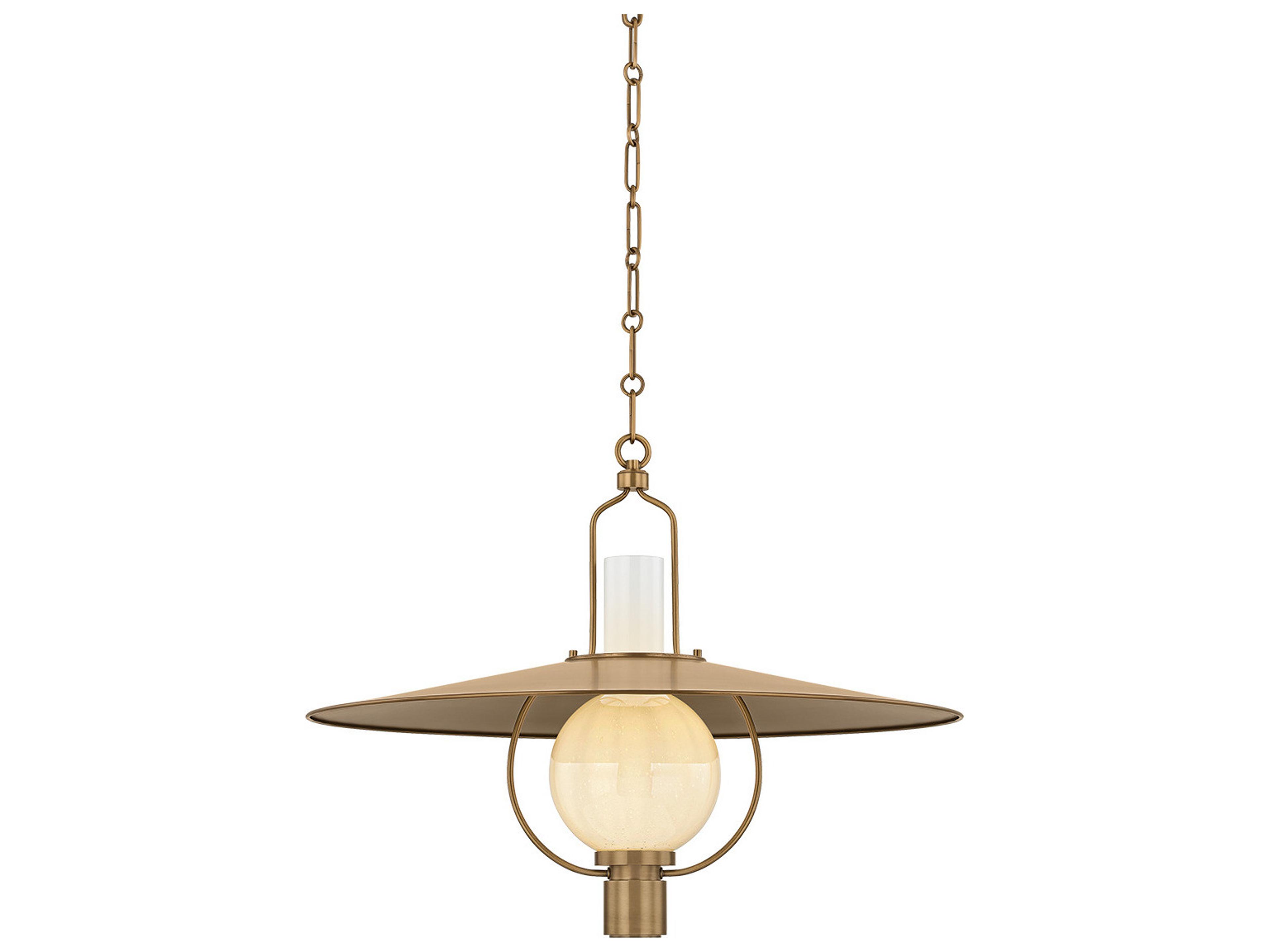 Troy Lighting Cahill 1-Light Patina Brass Lantern Pendant