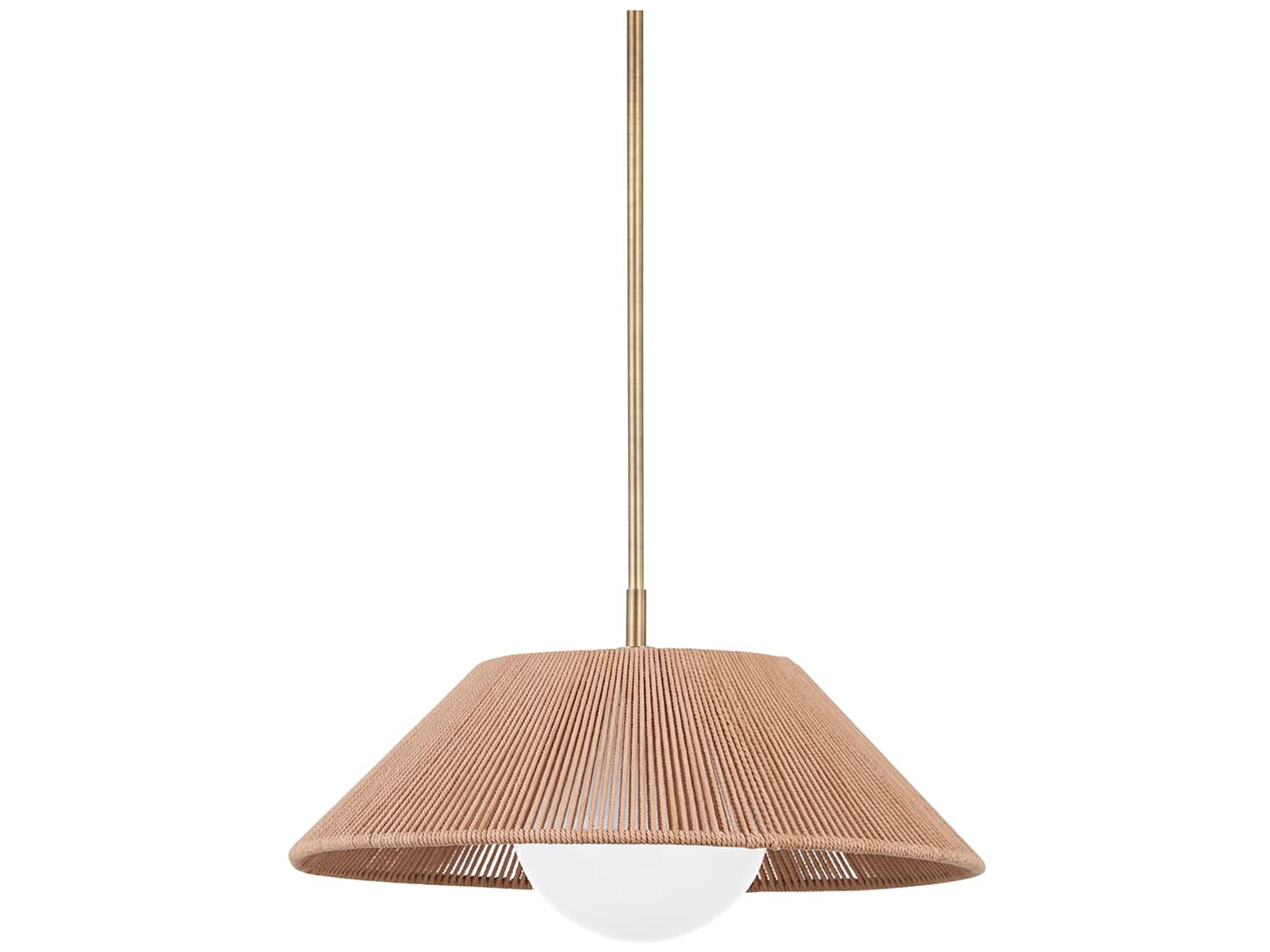 Troy Lighting Lisbon 1-Light Brass Glass Empire Globe Pendant