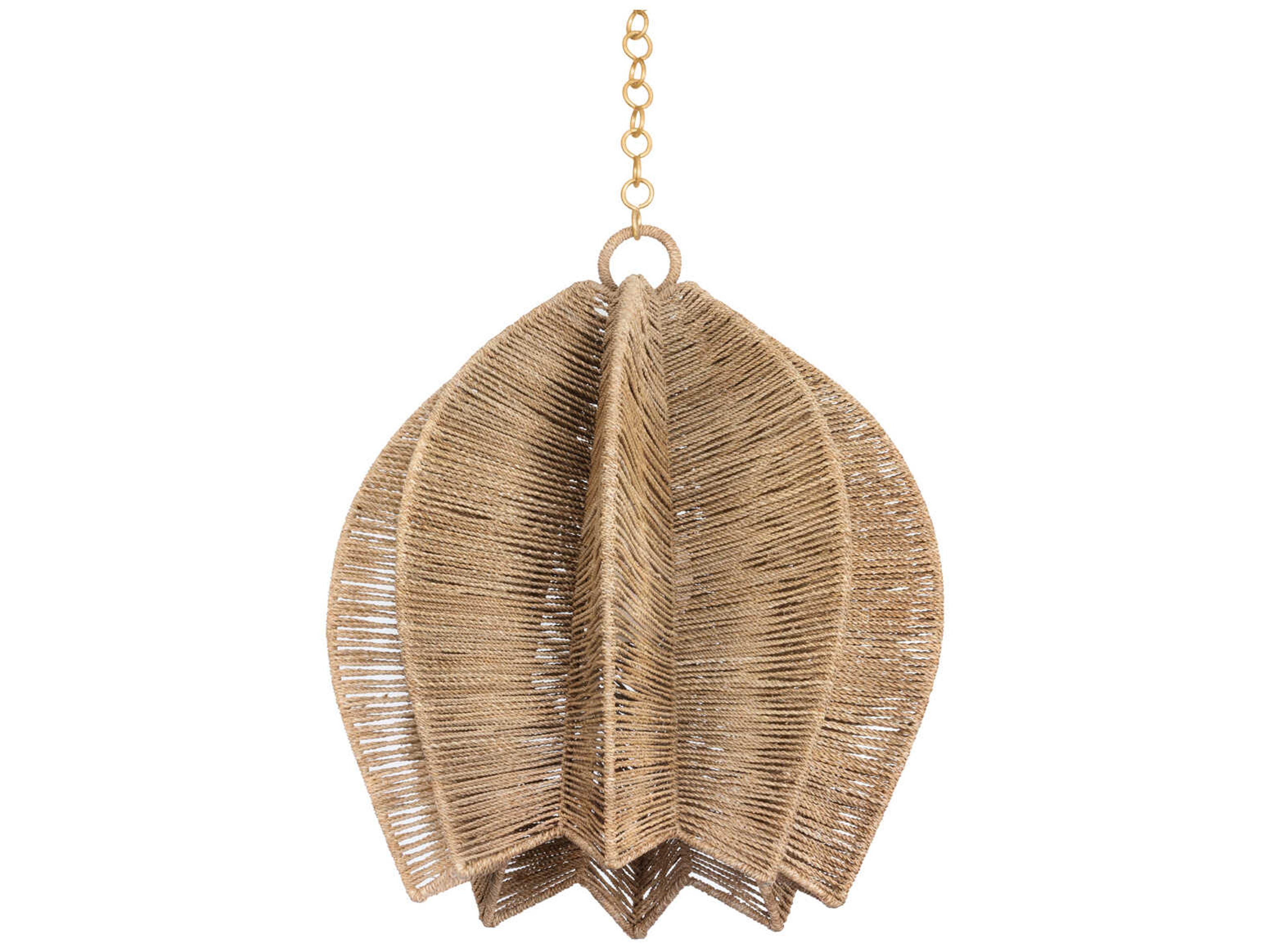 Troy Lighting Valatie 1-Light Vintage Gold Leaf Brown Pendant