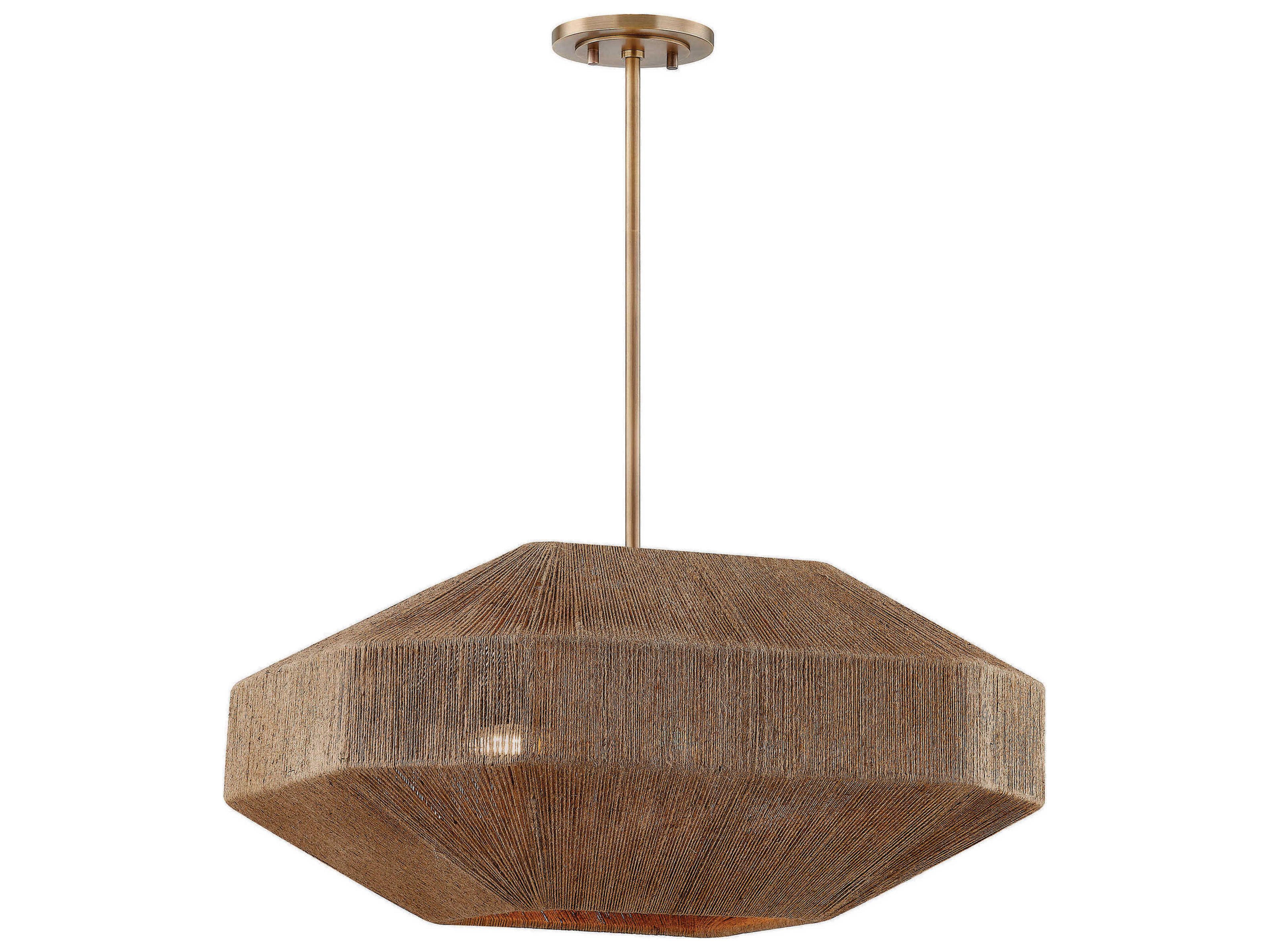 Laken 4-Light Patina Brass Geometric Chandelier