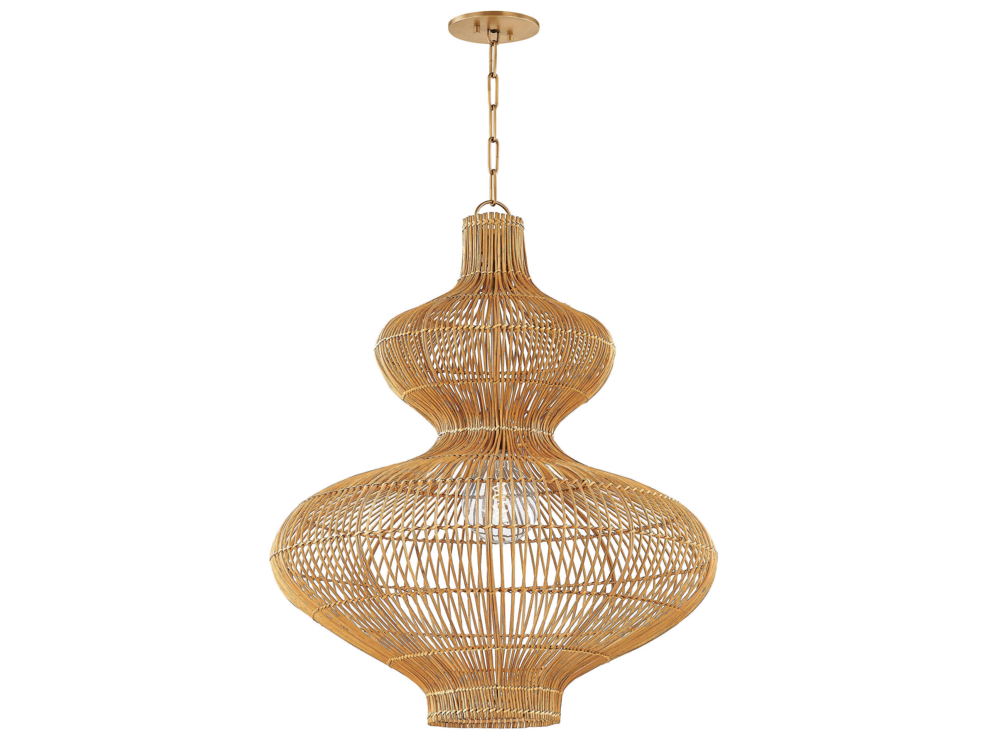Troy Lighting Chandler Mclellan Irvine 1-Light Patina Brass Pendant