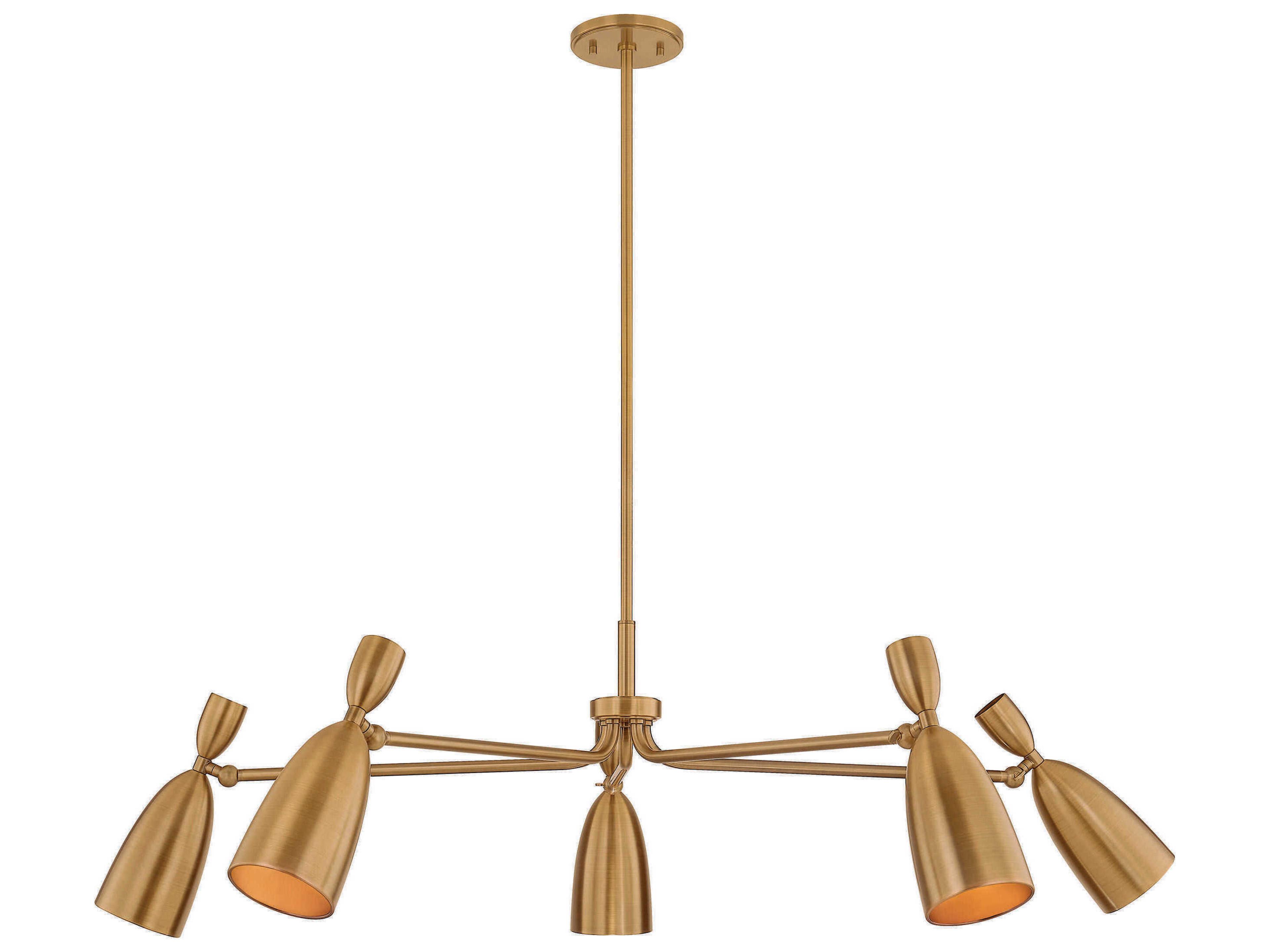 Troy Lighting Spade 5-Light Patina Brass Chandelier