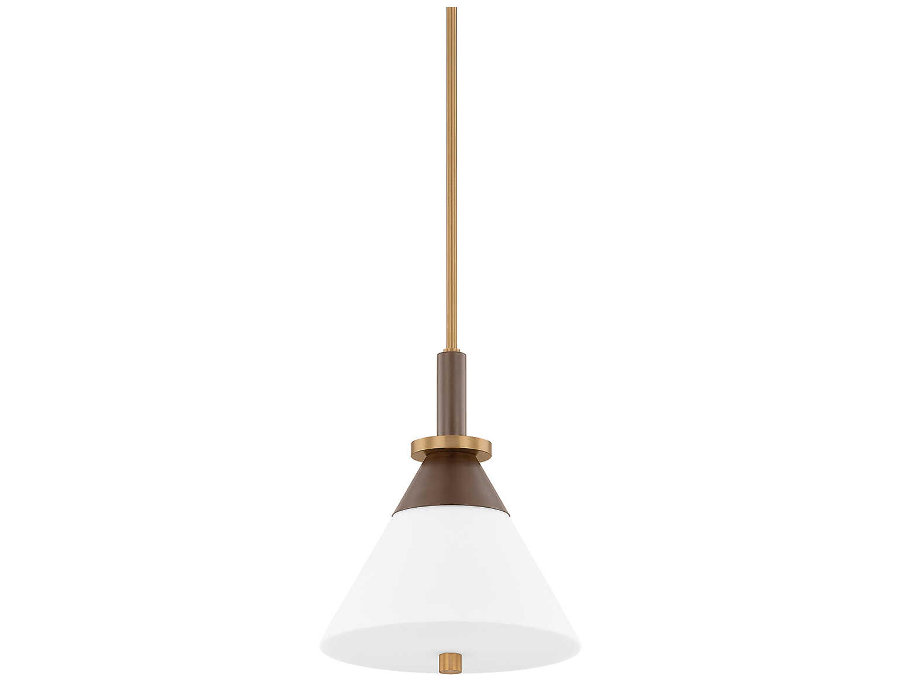 Troy Lighting Staton 1-Light Patina Brass Bronze Mini Pendant