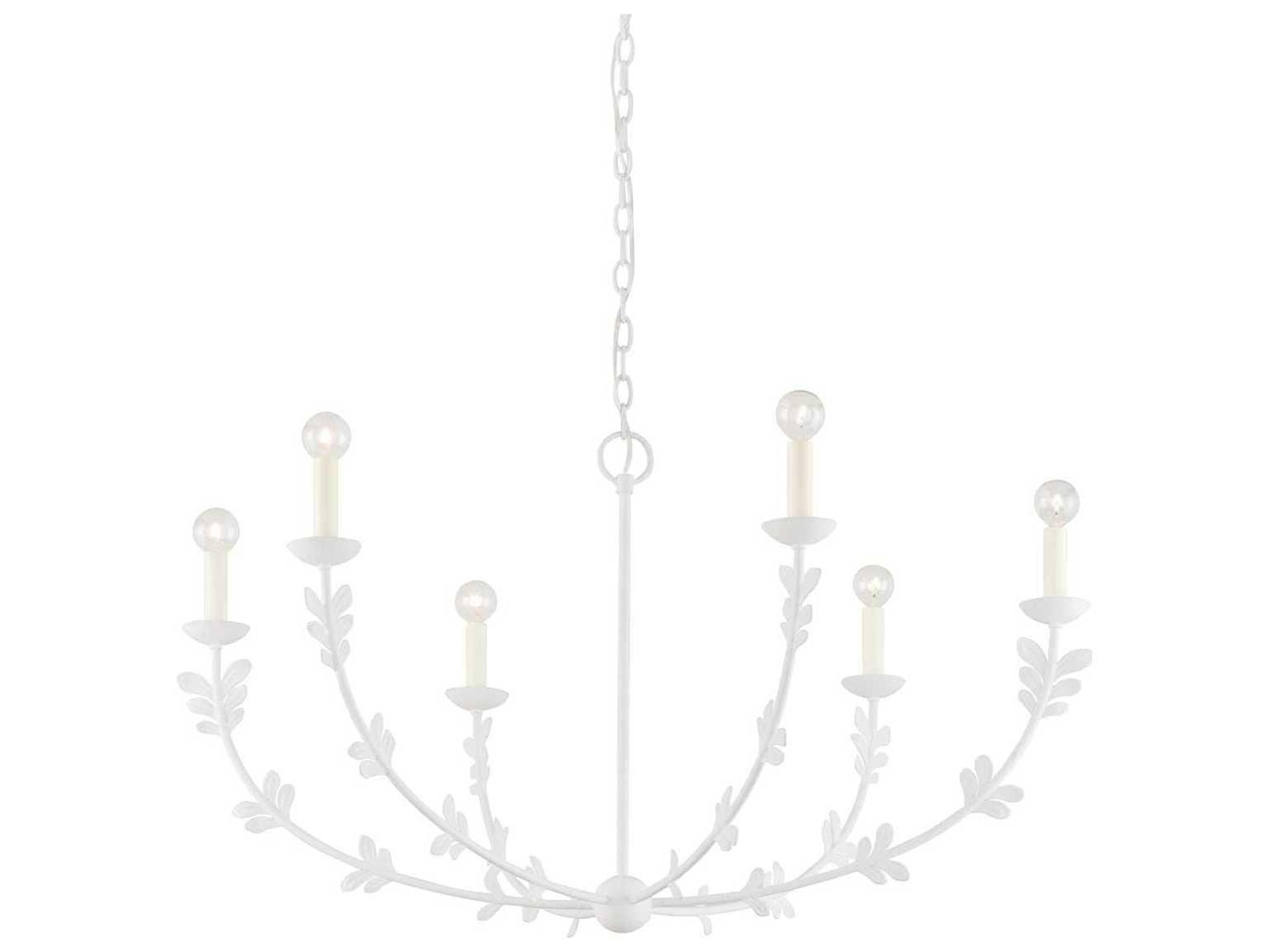Troy Lighting Florian 6-Light White Candelabra Chandelier