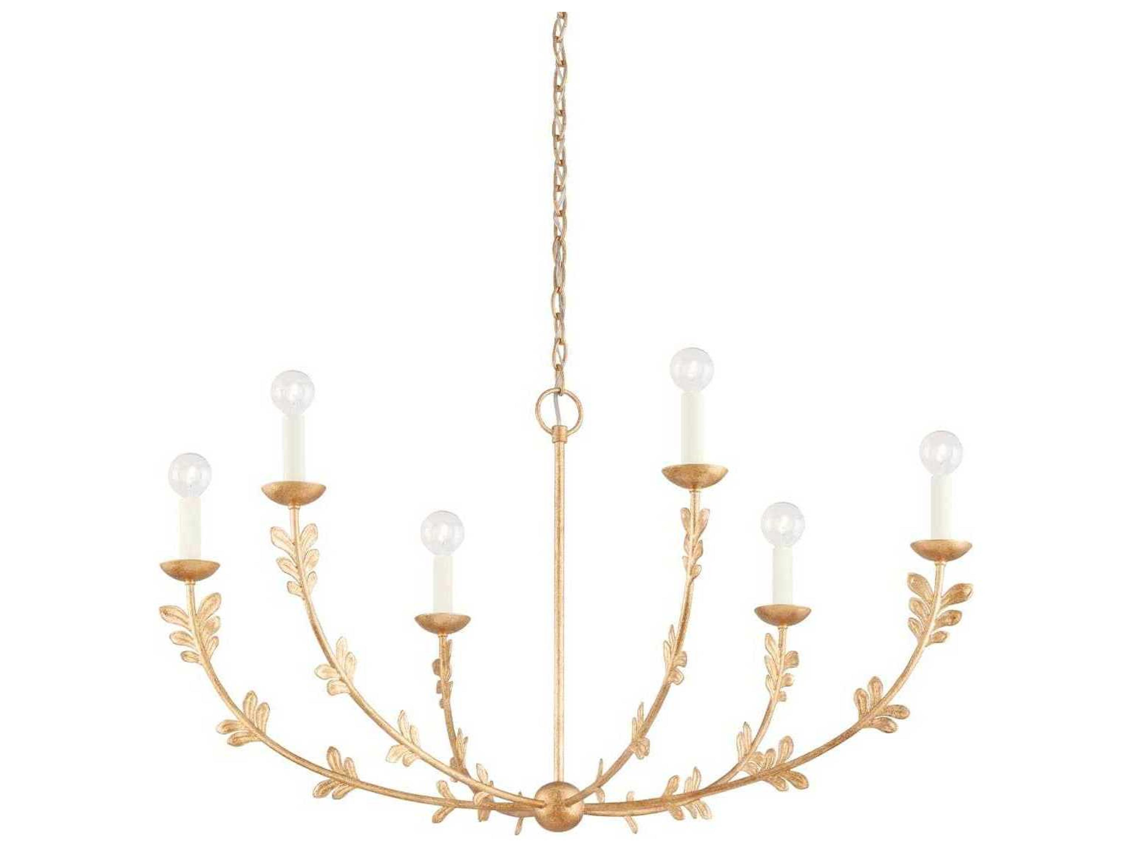 Troy Lighting Florian 6-Light Gold Candelabra Chandelier