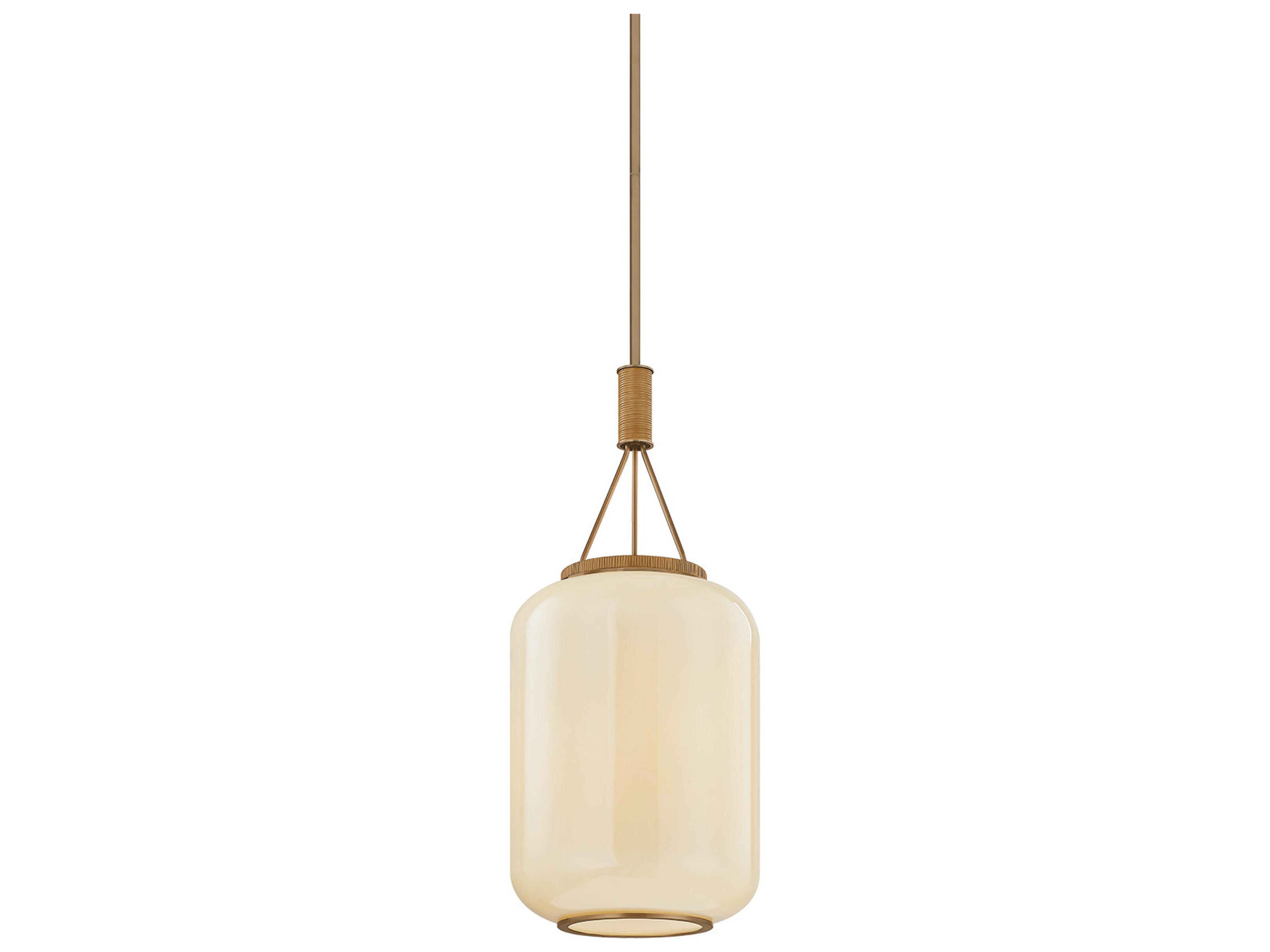 Troy Lighting Judson 1-Light Patina Brass Cylinder Pendant