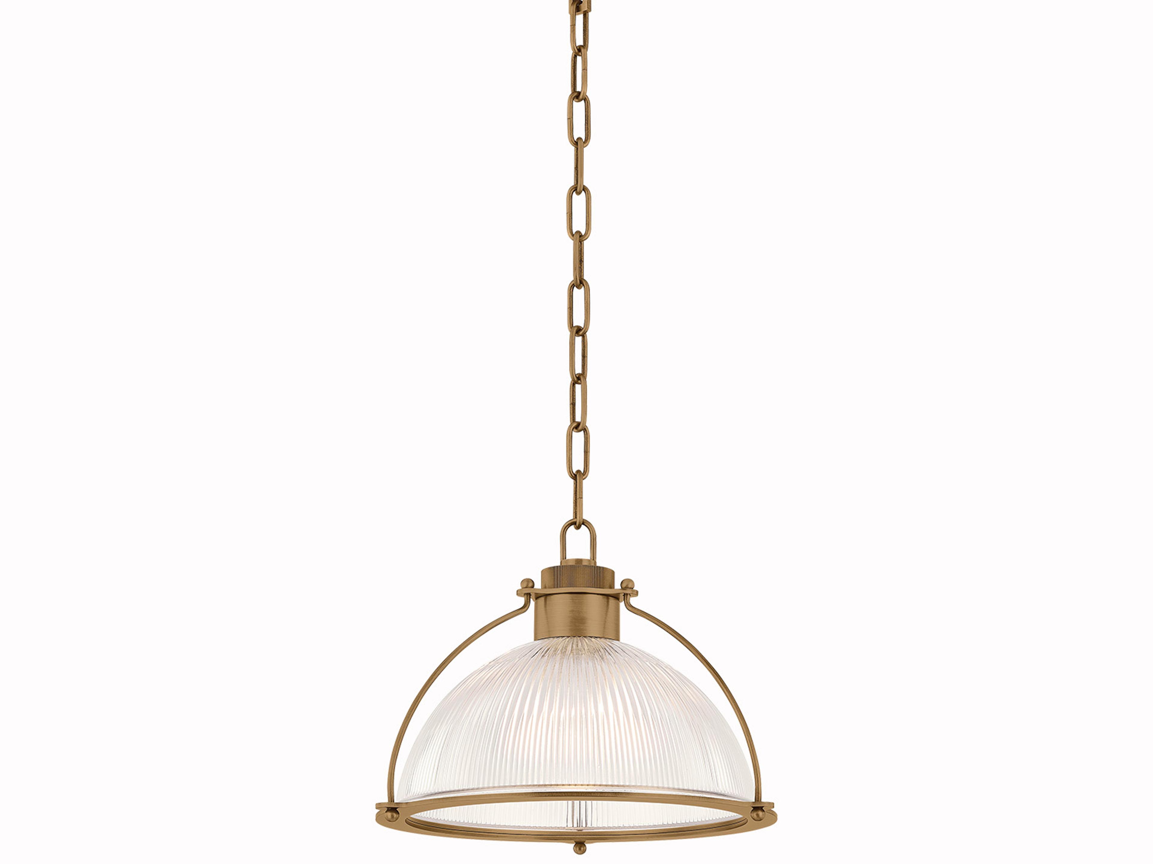 Troy Lighting Glint 1-Light Patina Brass Dome Pendant