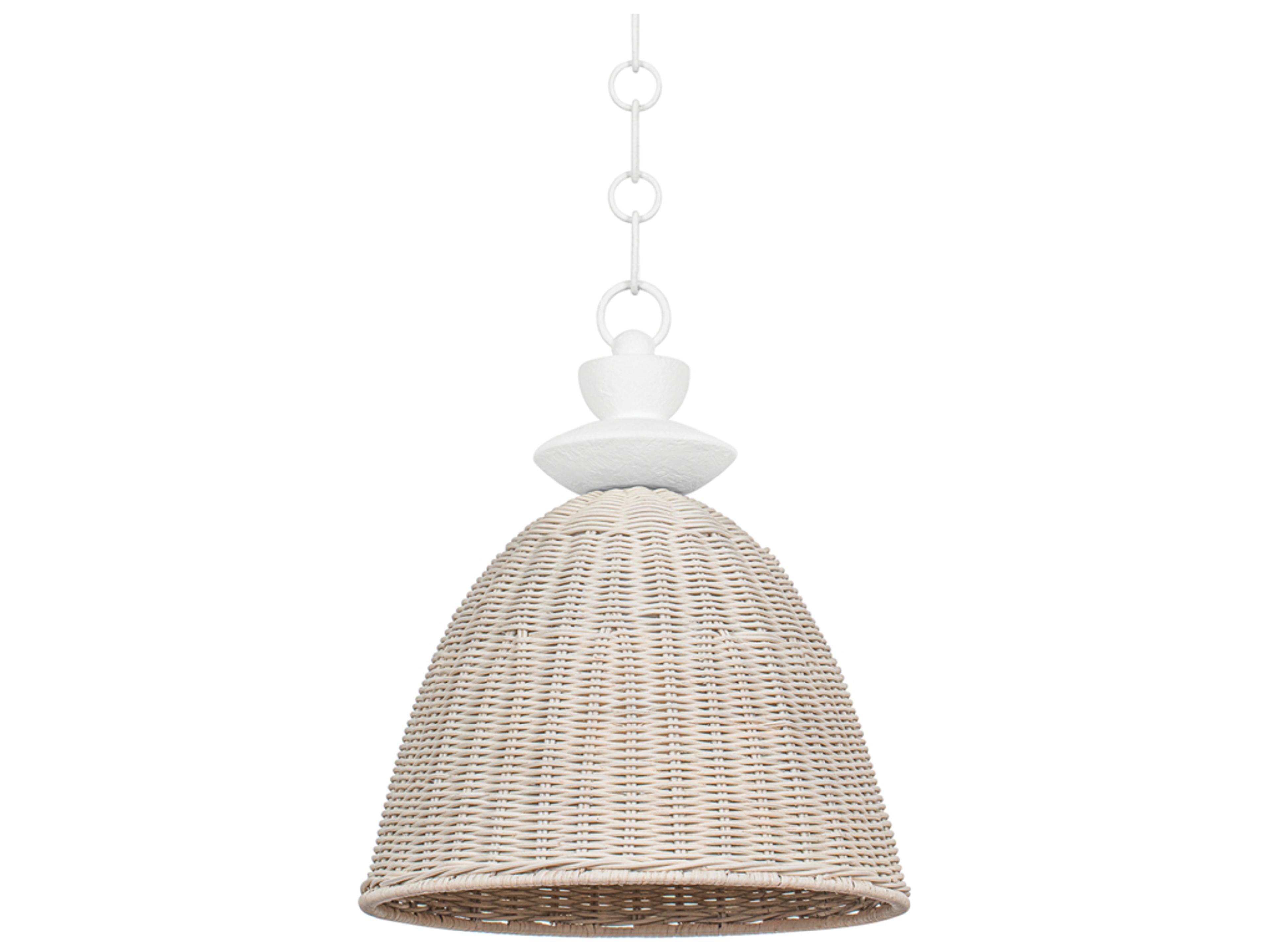 Troy Lighting Kahn 1-Light Gesso White Dome Pendant