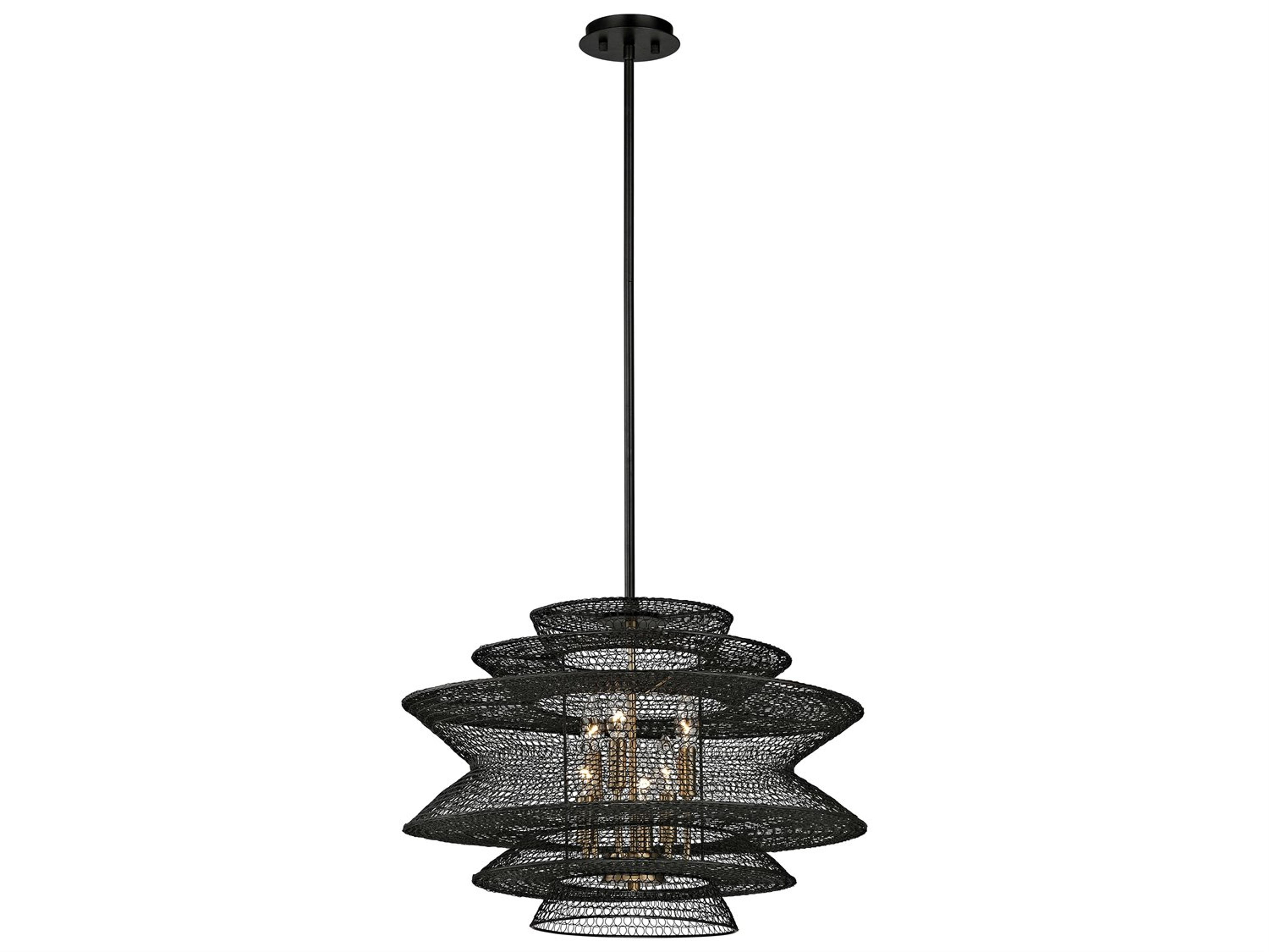 Troy Lighting Kokoro 6-Light Bronze Candelabra Chandelier