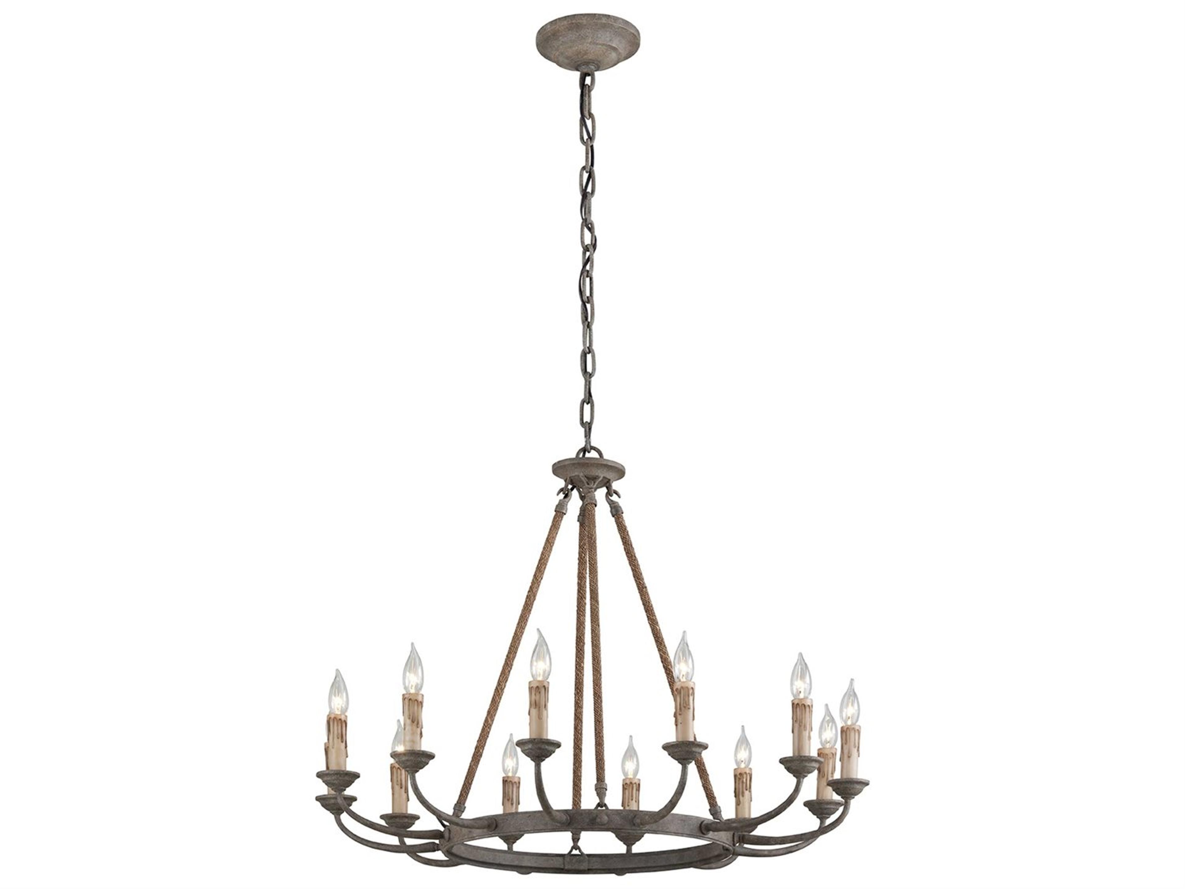Troy Lighting Cyrano 12-Light Earthen Bronze Candelabra Chandelier