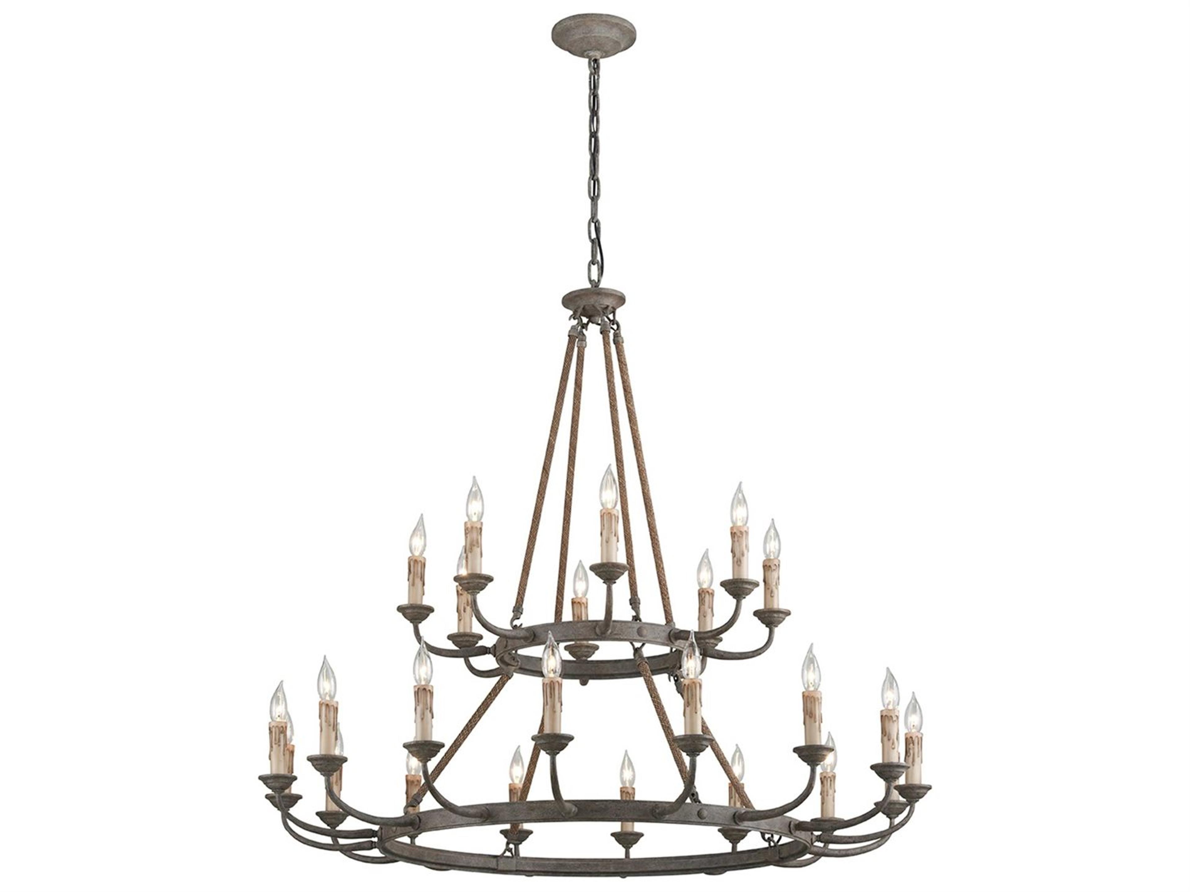 Troy Lighting Cyrano 24-Light Earthen Bronze Candelabra Chandelier