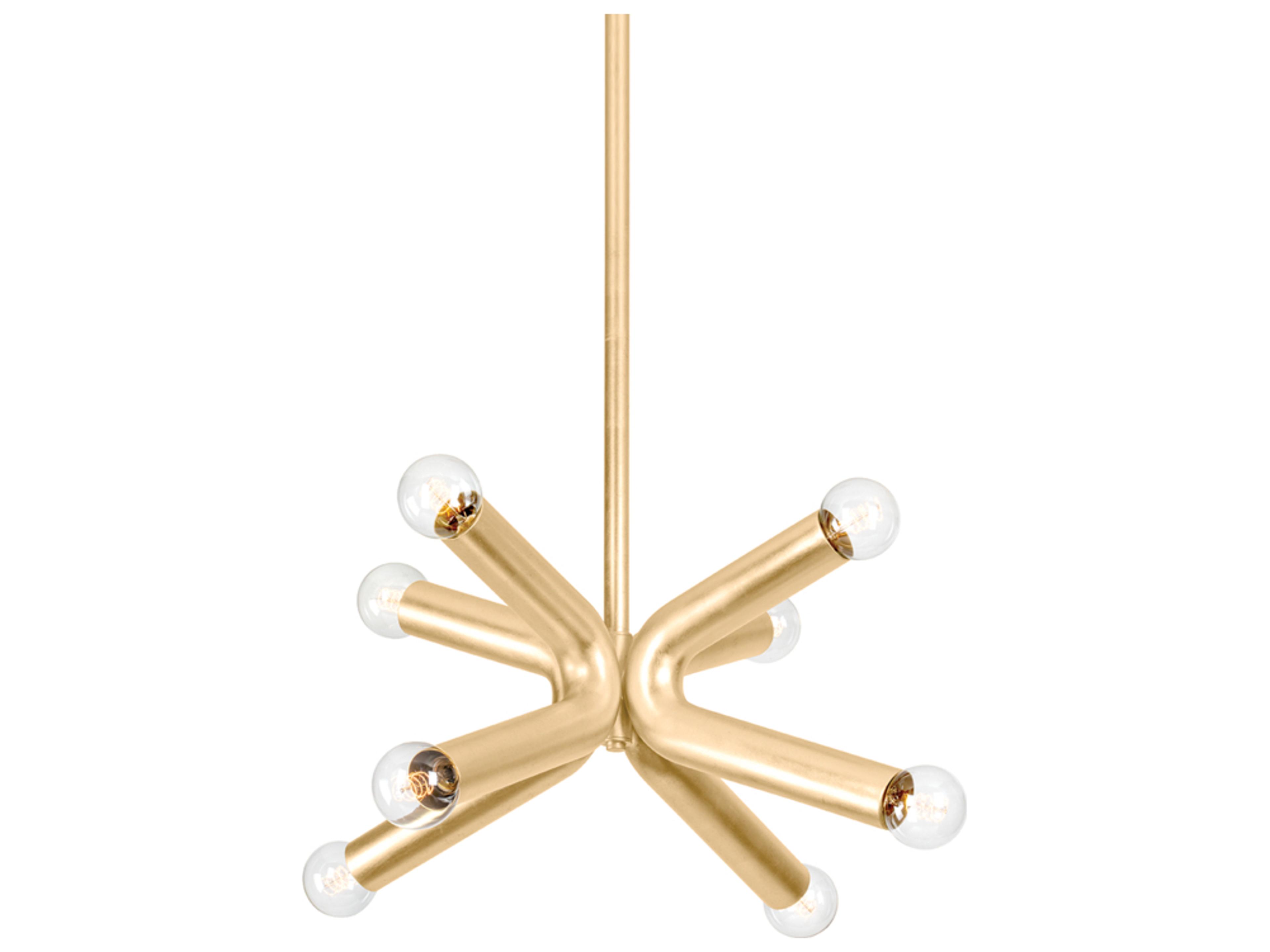 Troy Lighting Dash 8-Light Vintage Gold Leaf Pendant