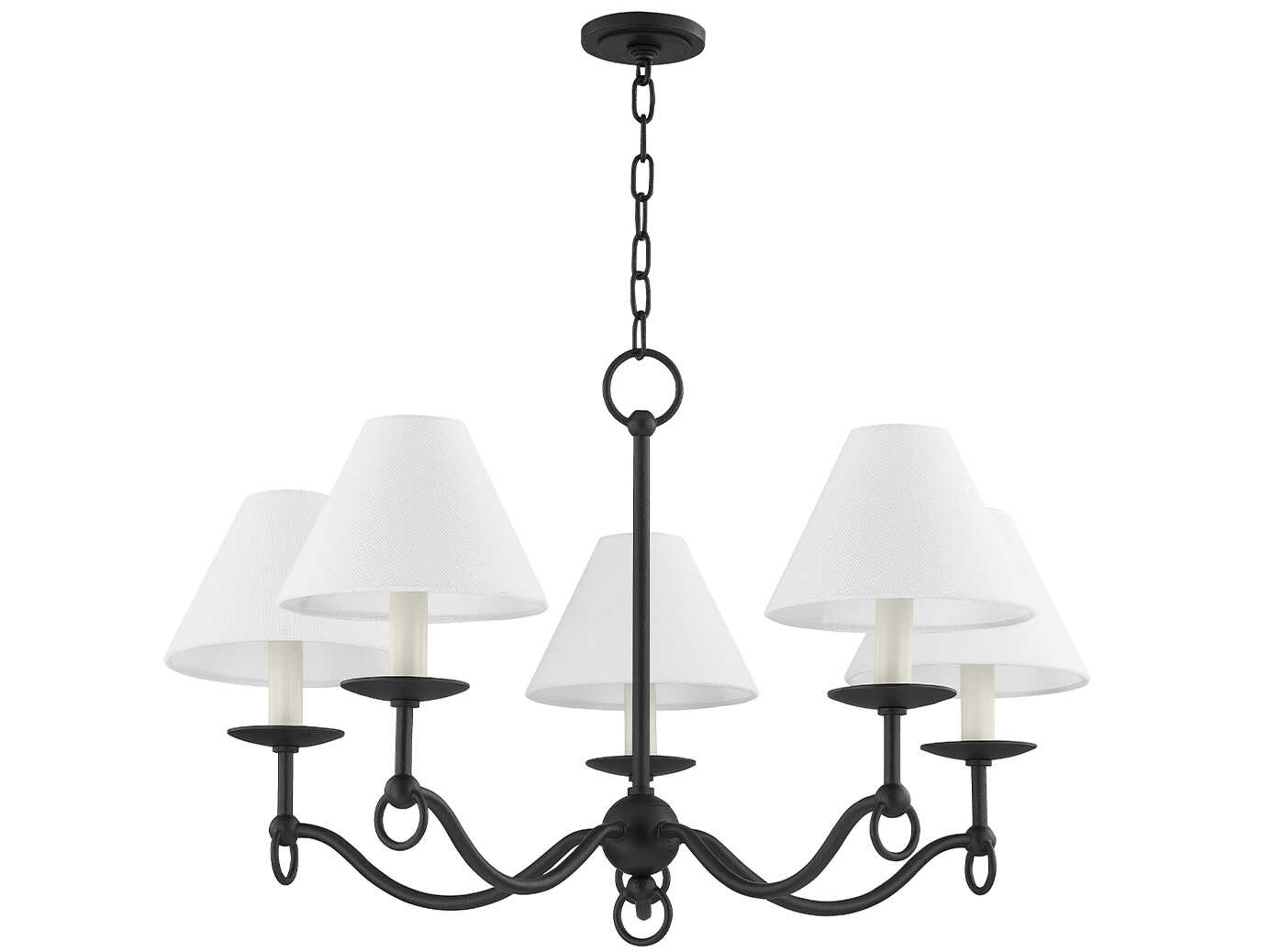 Troy Lighting Massi 5-Light Forged Iron Black Empire Chandelier