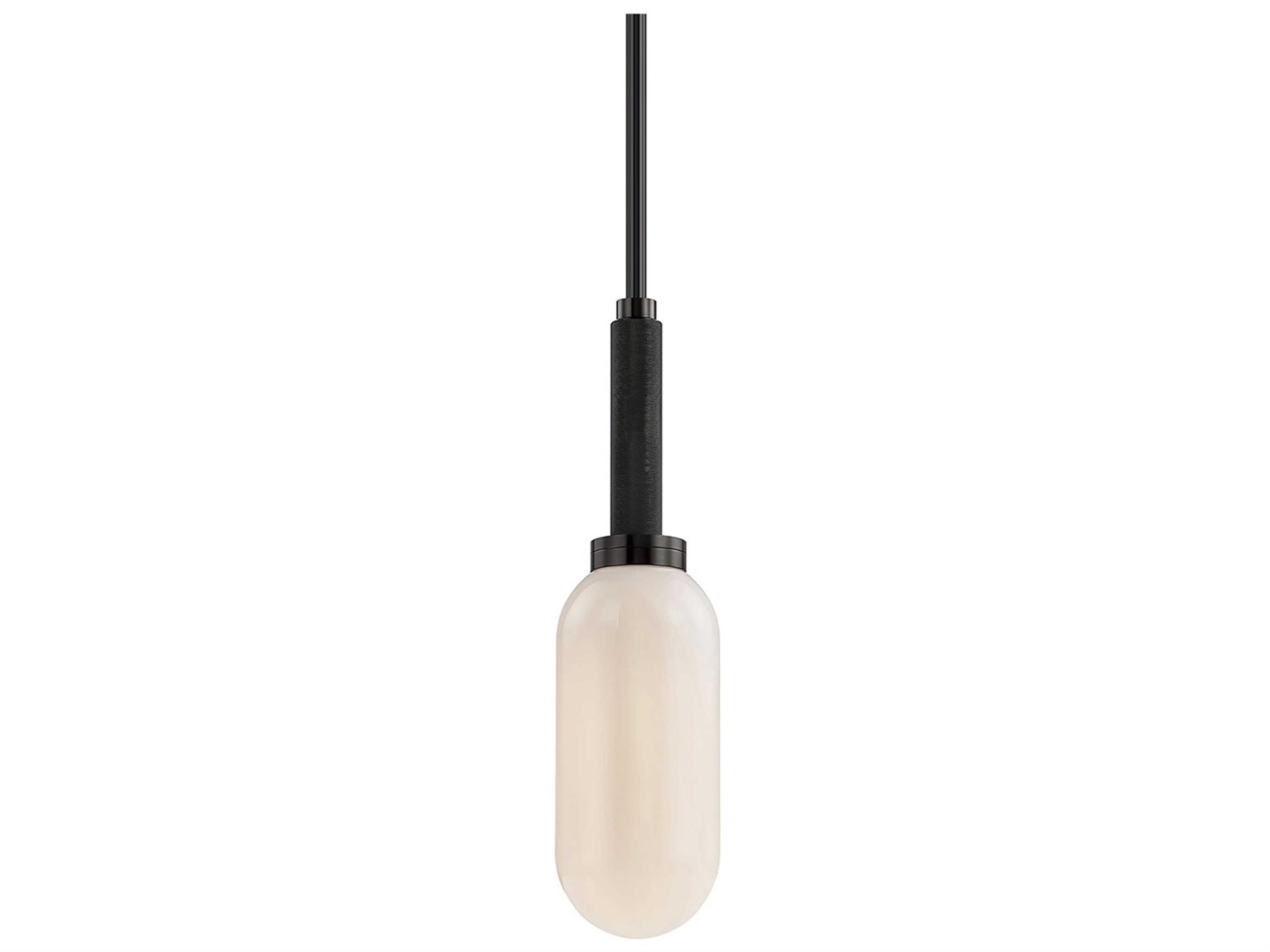 Annex 1-Light Anodized Black Glass Cylinder Mini Pendant