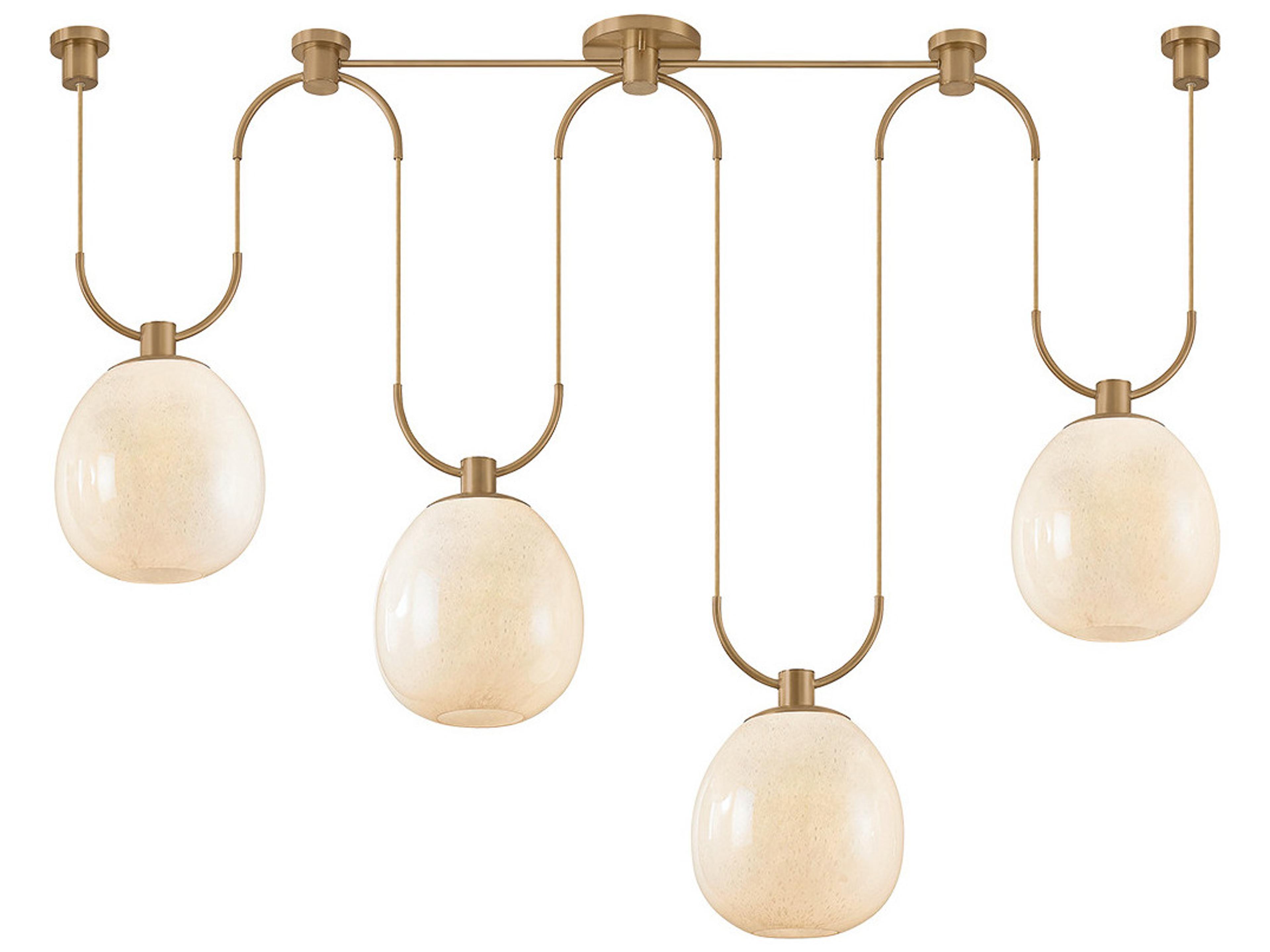 Troy Lighting Jove 4-Light Patina Brass Linear Island Pendant