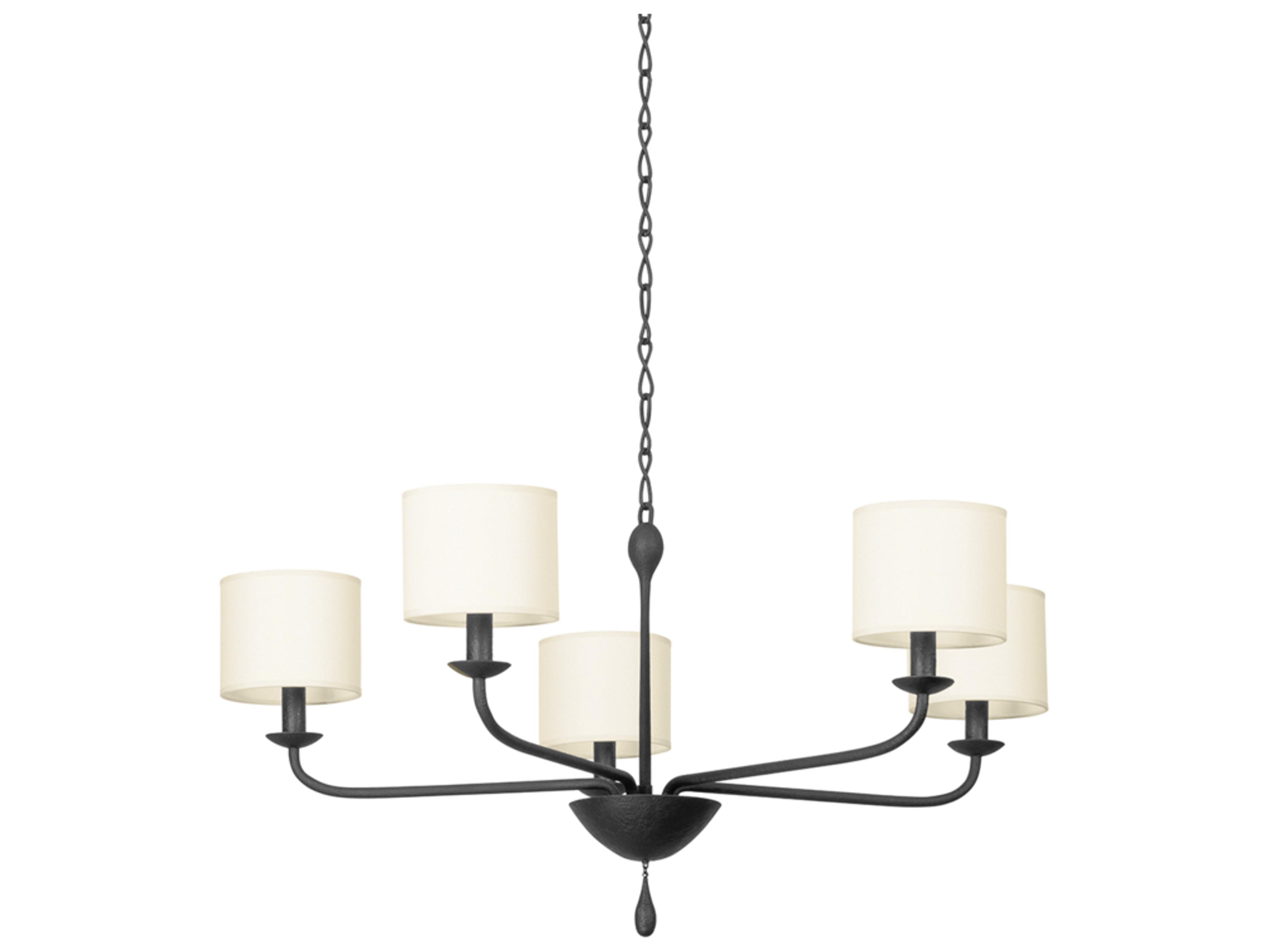 Troy Lighting Osmond 5-Light Black Iron Drum Chandelier
