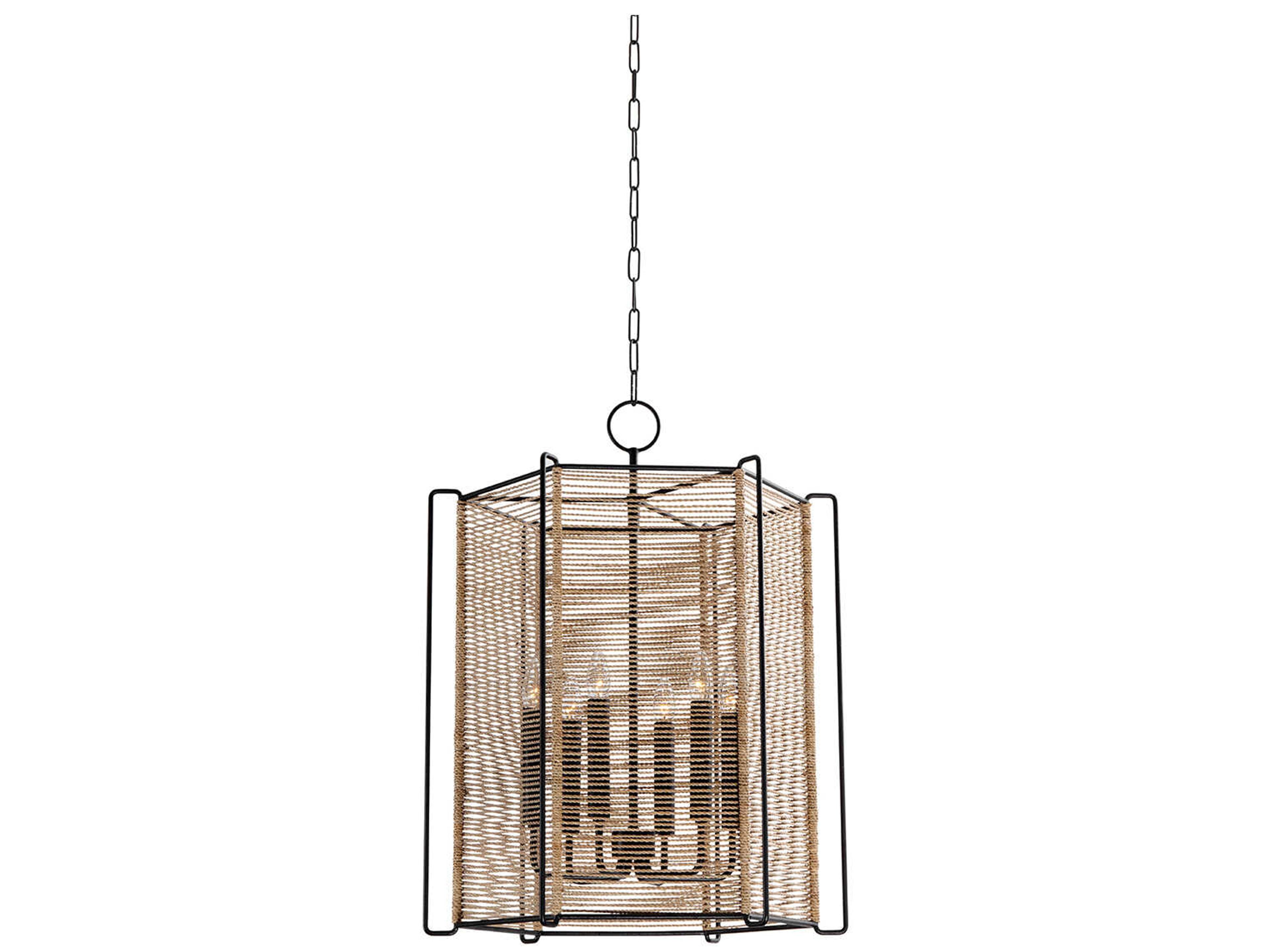Troy Lighting Ramon 6-Light Textured Black Pendant
