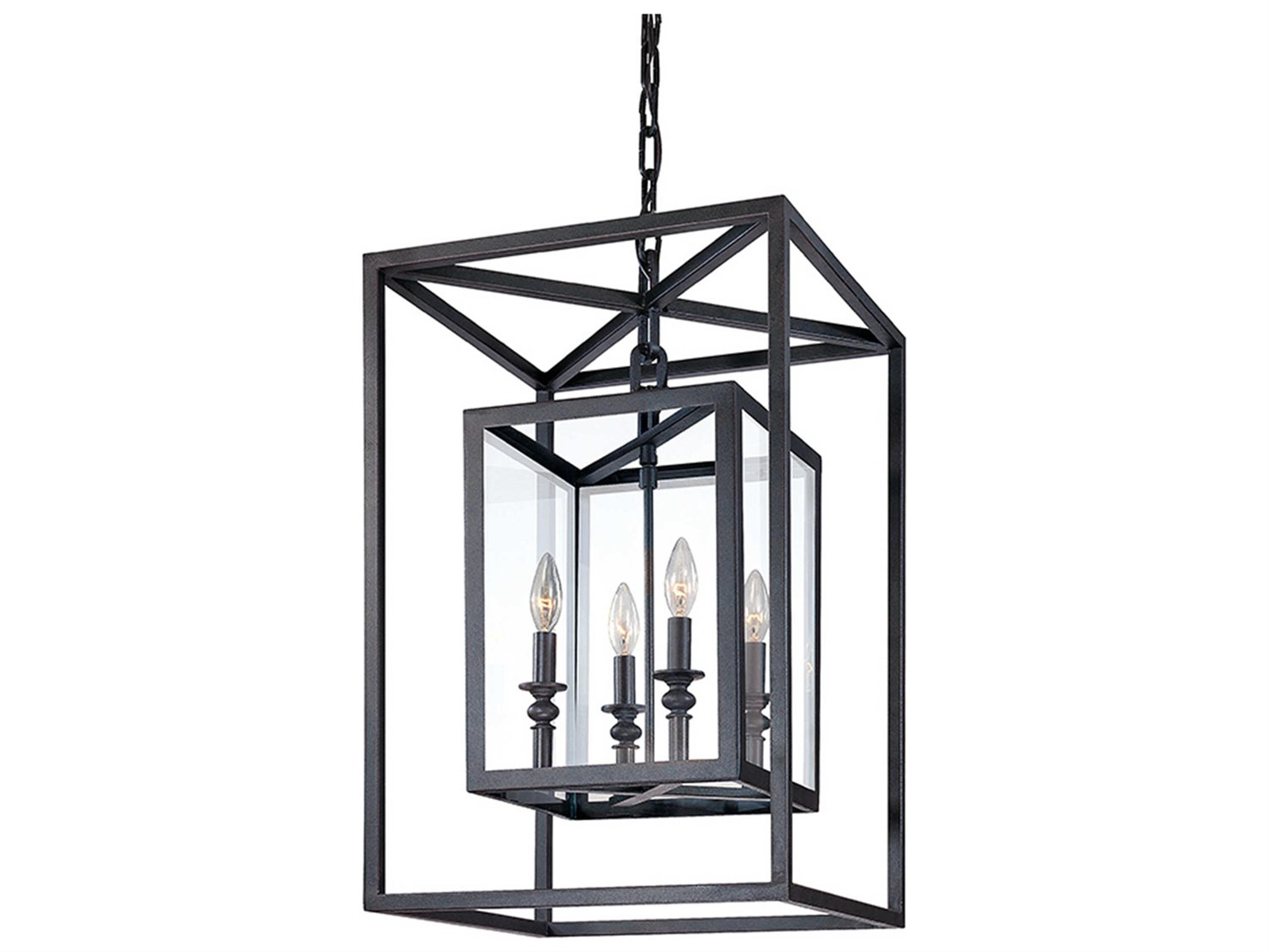 Troy Lighting Morgan 4-Light Deep Bronze Glass Pendant