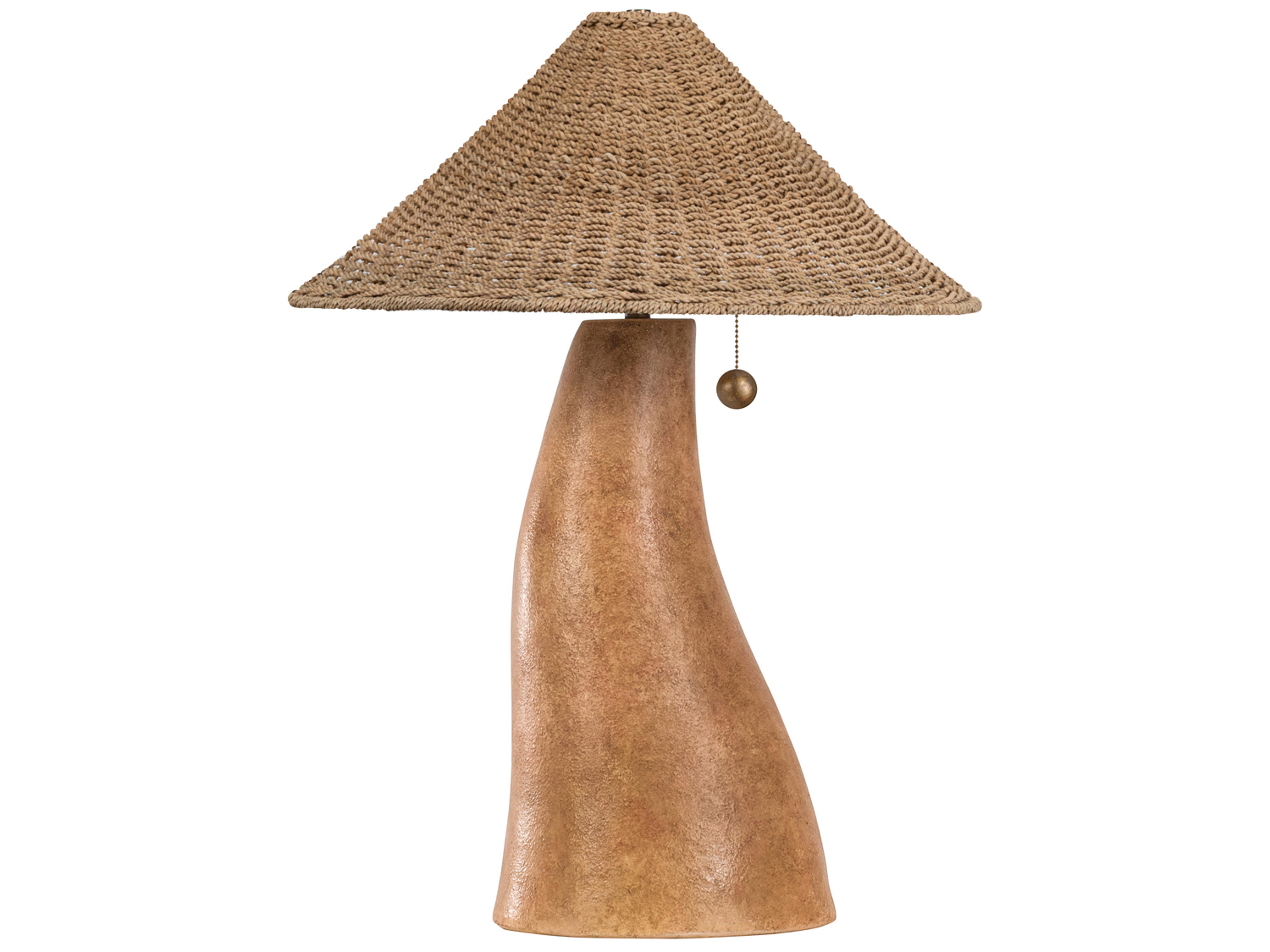 Troy Lighting Seyla Natural Abaca Brown Buffet Lamp