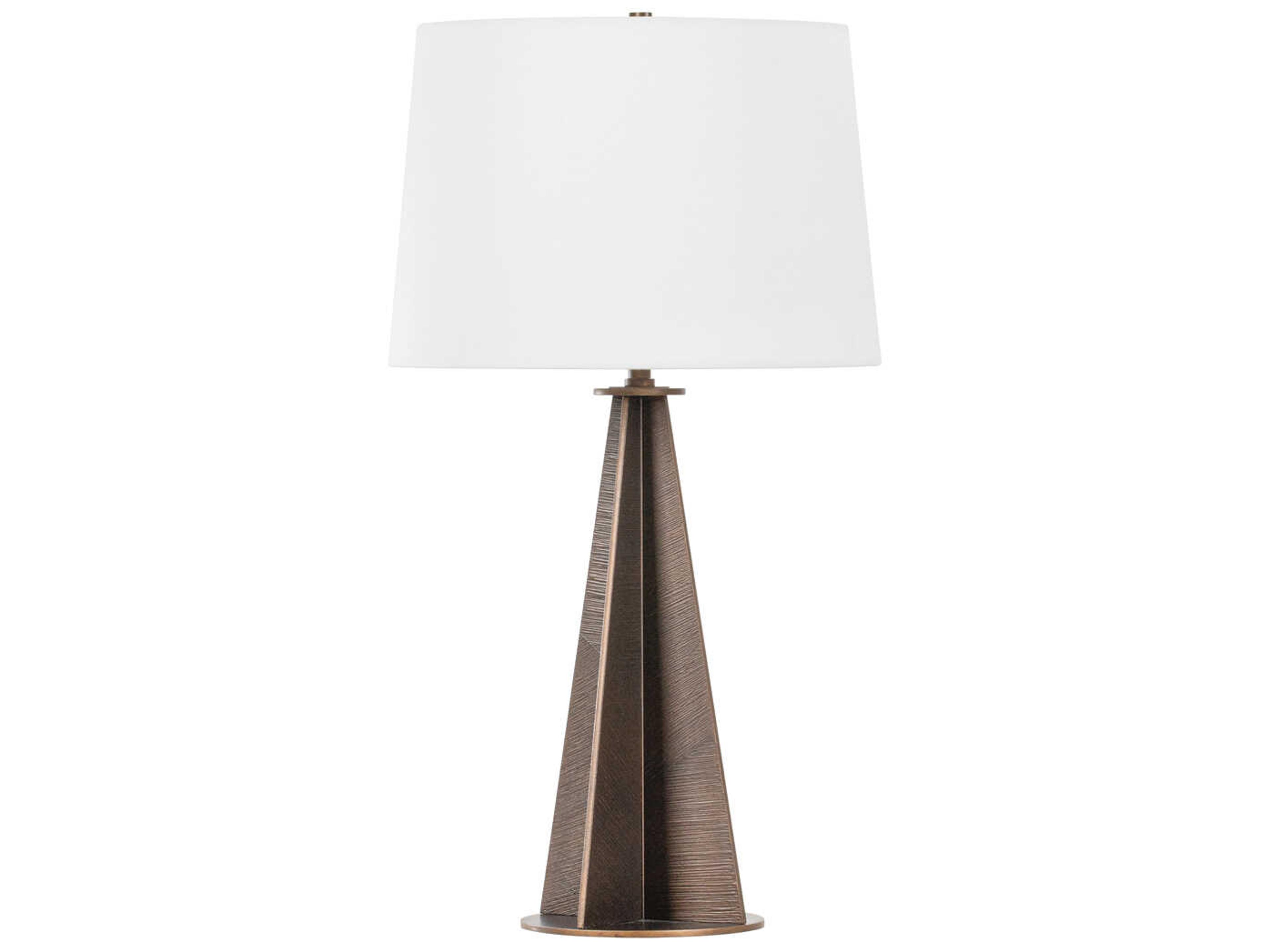 Troy Lighting Finn Bronze Leaf Off White Linen Buffet Lamp