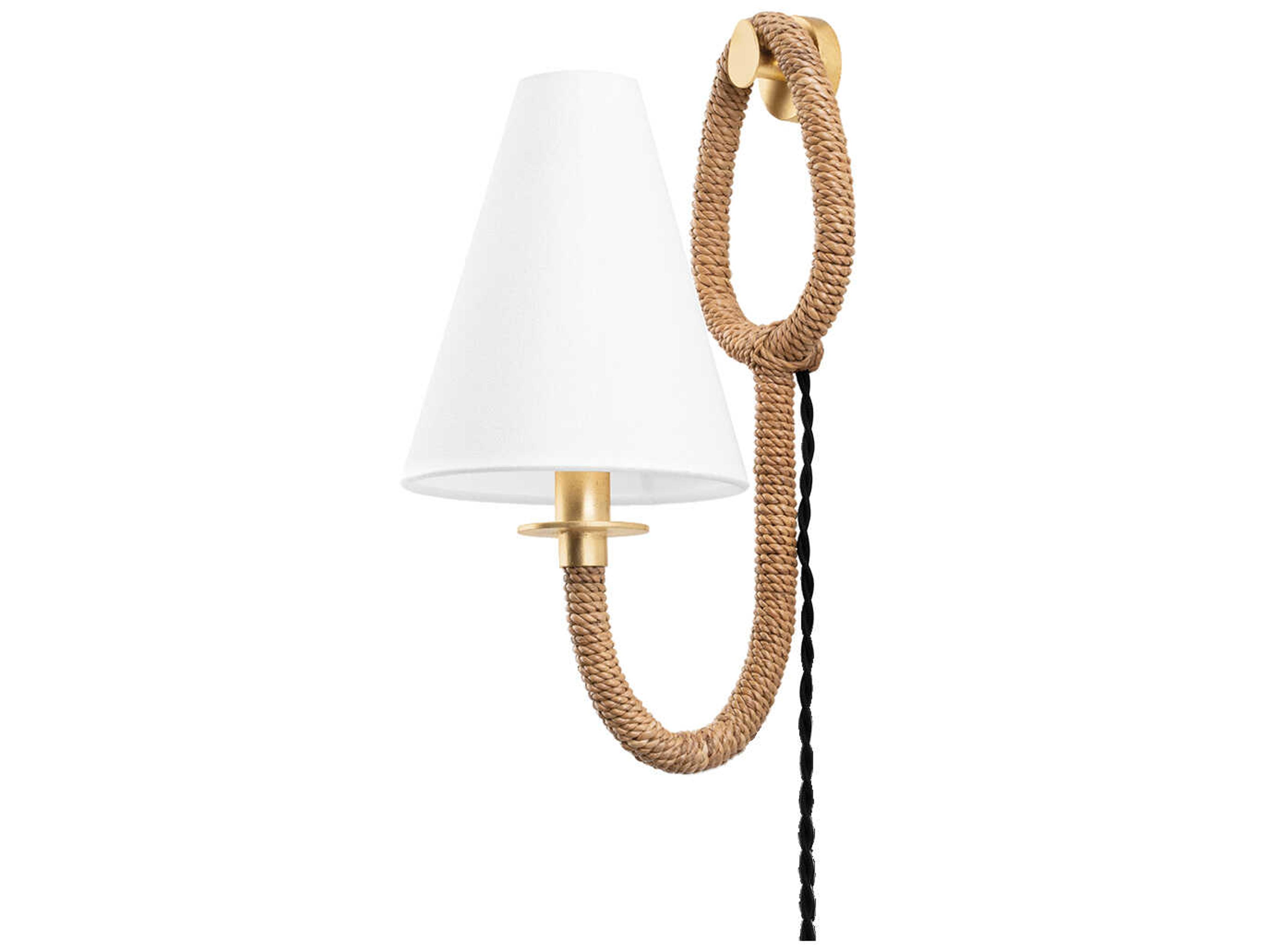 Troy Lighting Deaver 1-Light Vintage Gold Leaf Wall Sconce