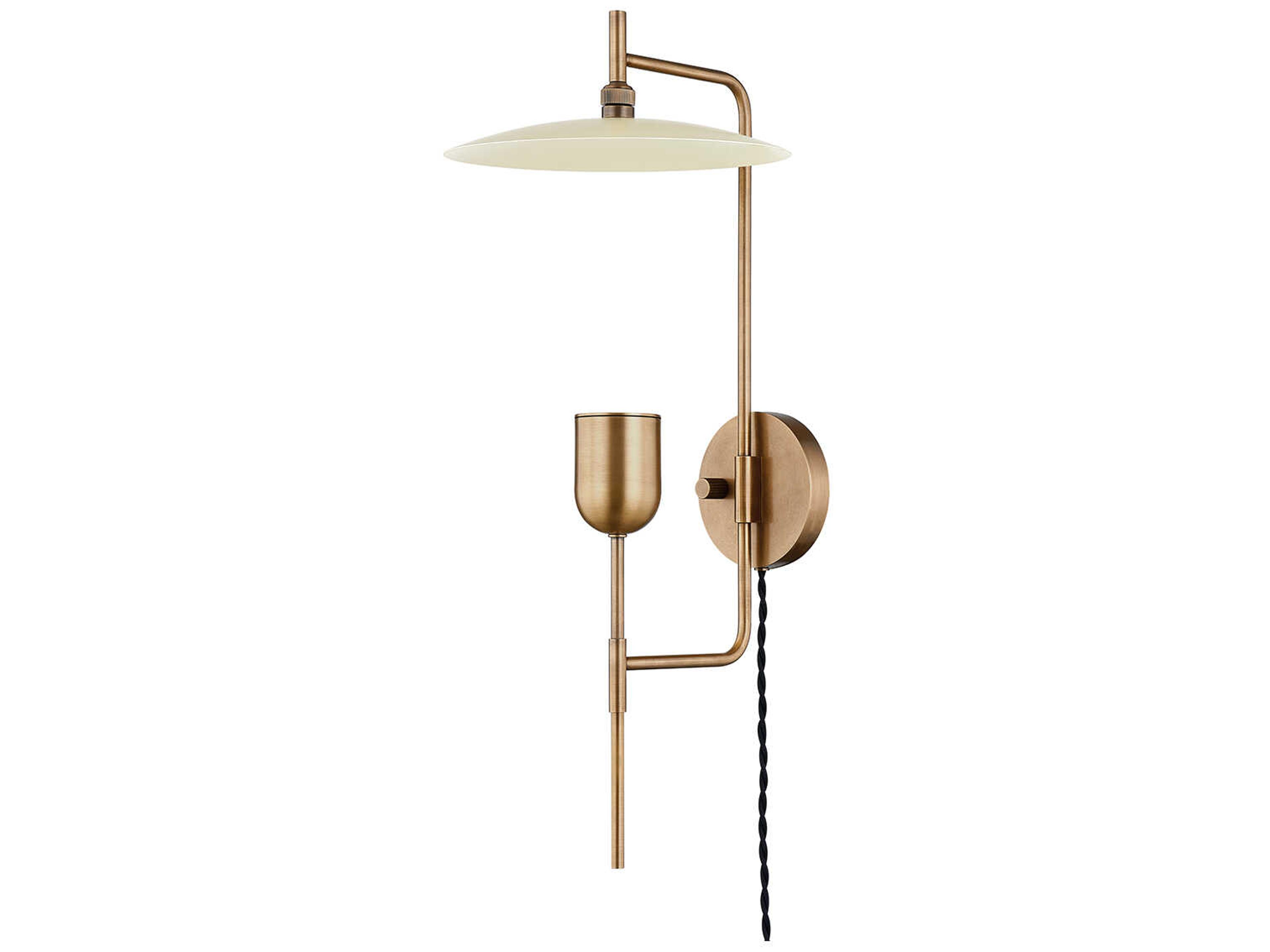 Troy Lighting Manti 1-Light Patina Brass Glass Wall Sconce