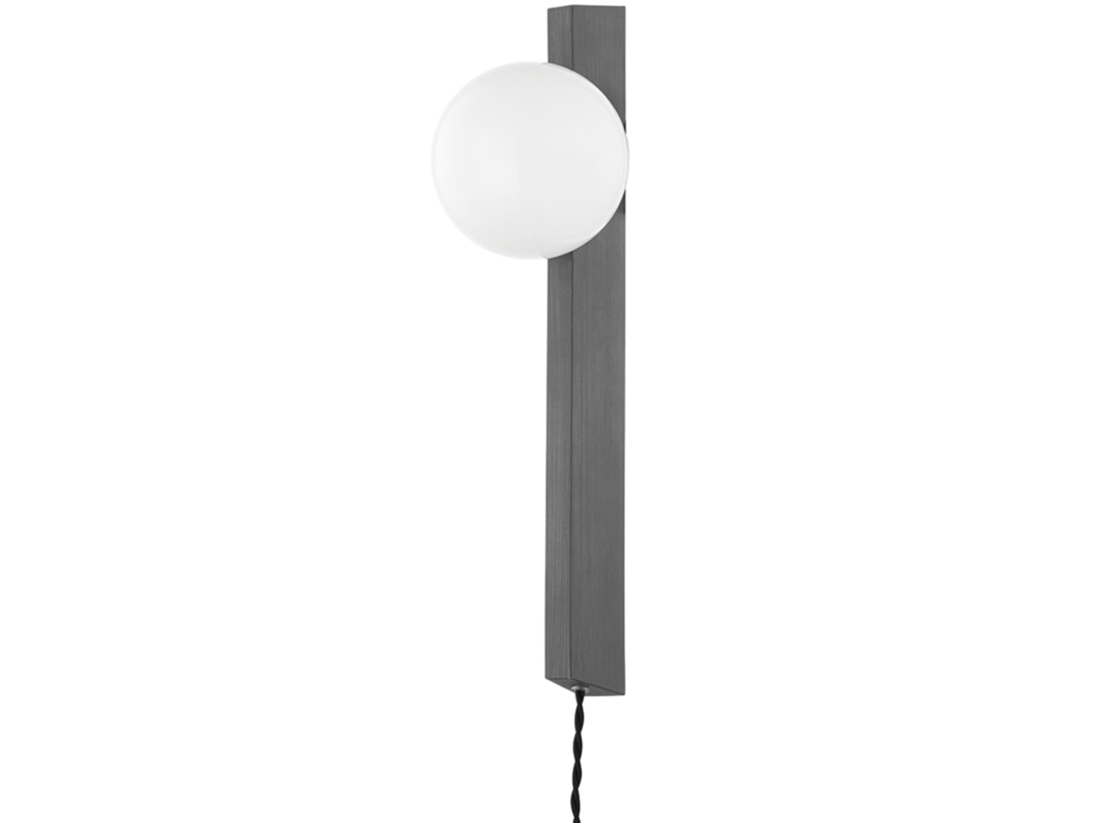 Troy Lighting Brisbane 1-Light Graphite Gray Glass Wall Sconce