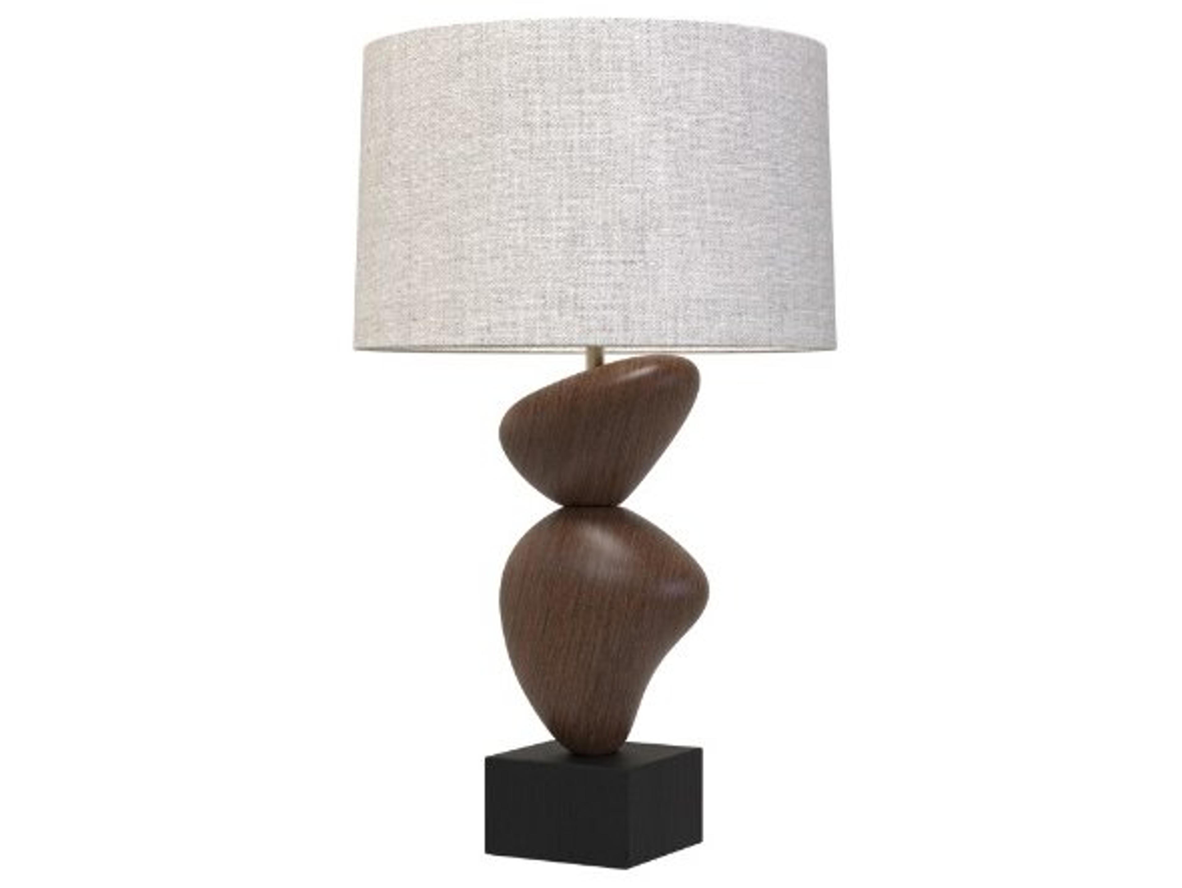 Troy Lighting Chandler Mclellan Lenark Bronze Natural Linen Fabric Buffet Lamp