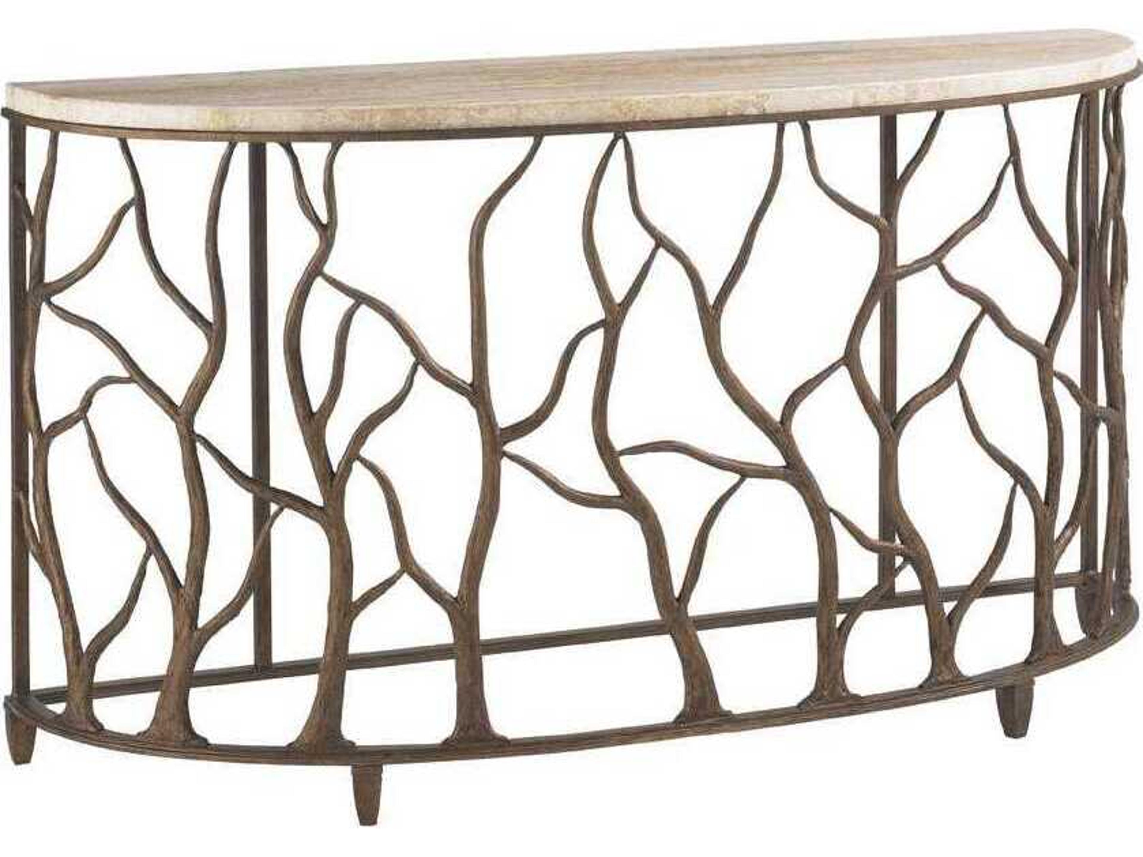 Tommy Bahama Cypress Point Bannister Garden Demilune Console Table