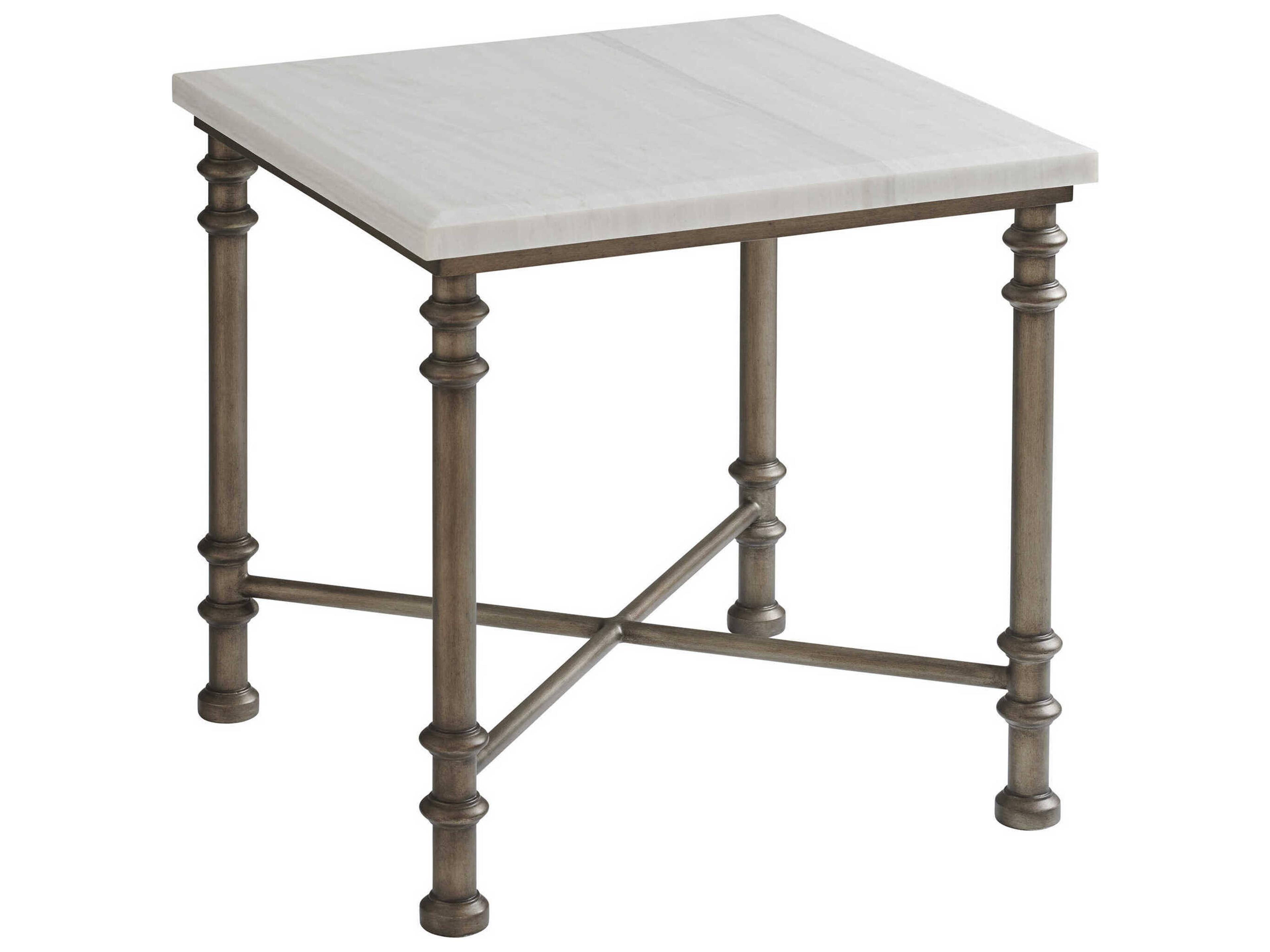 Tommy Bahama Ocean Breeze Flagler Square Marble Top End Table