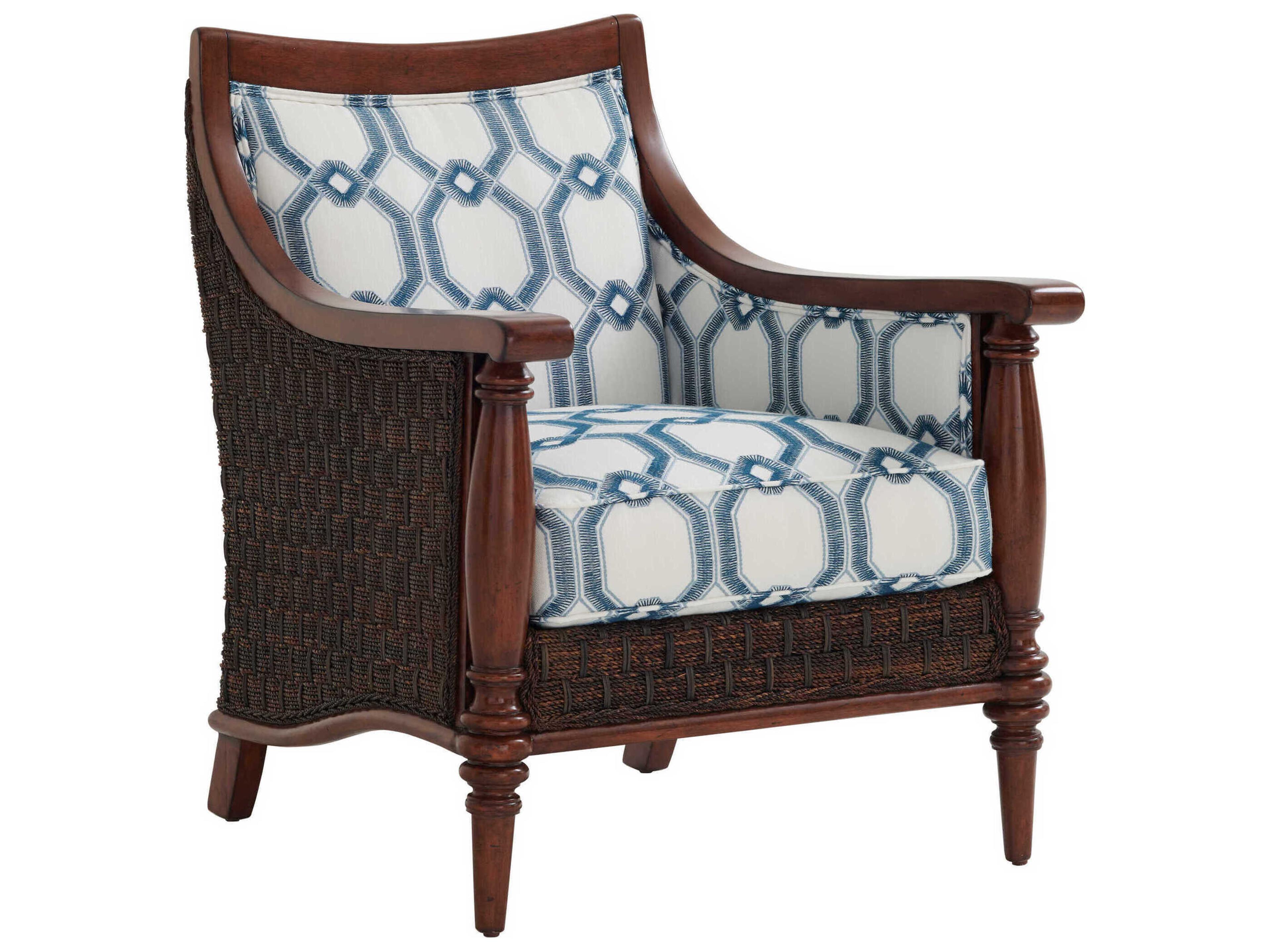 Tommy Bahama Island Estate Brown Fabric Agave Accent Chair