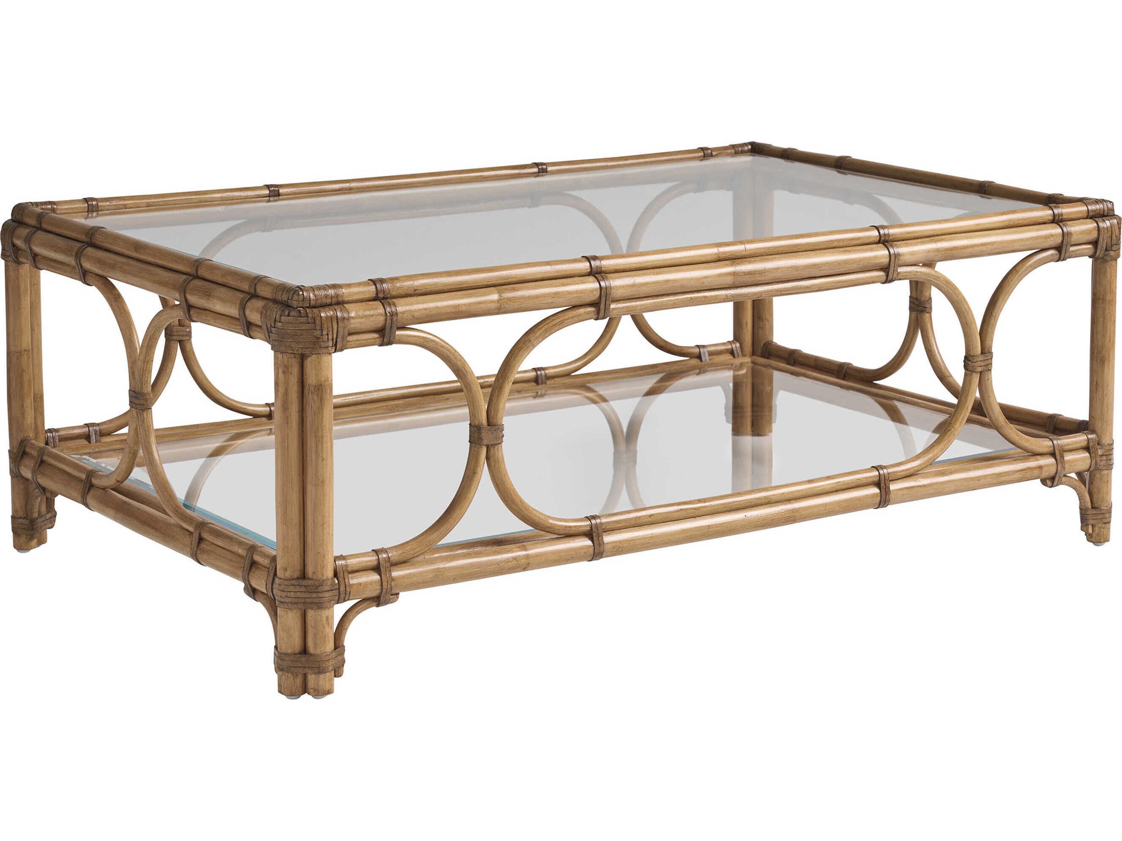 Tommy Bahama Key Biscayne Rectangular Glass Coffee Table