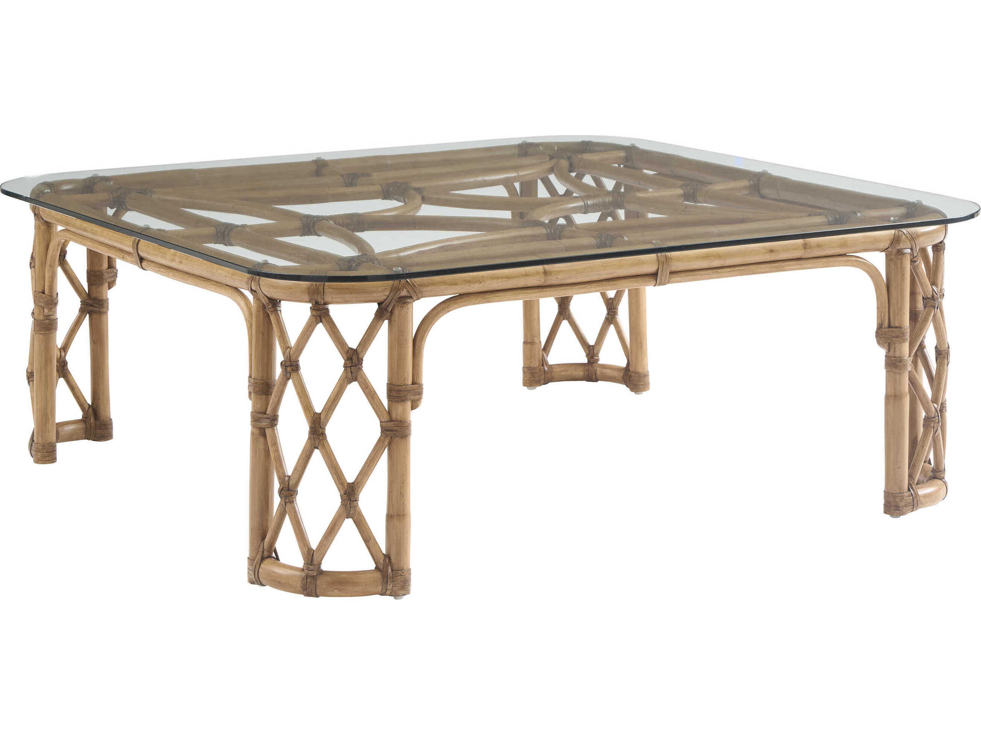 Tommy Bahama Key Biscayne Square Glass Coffee Table