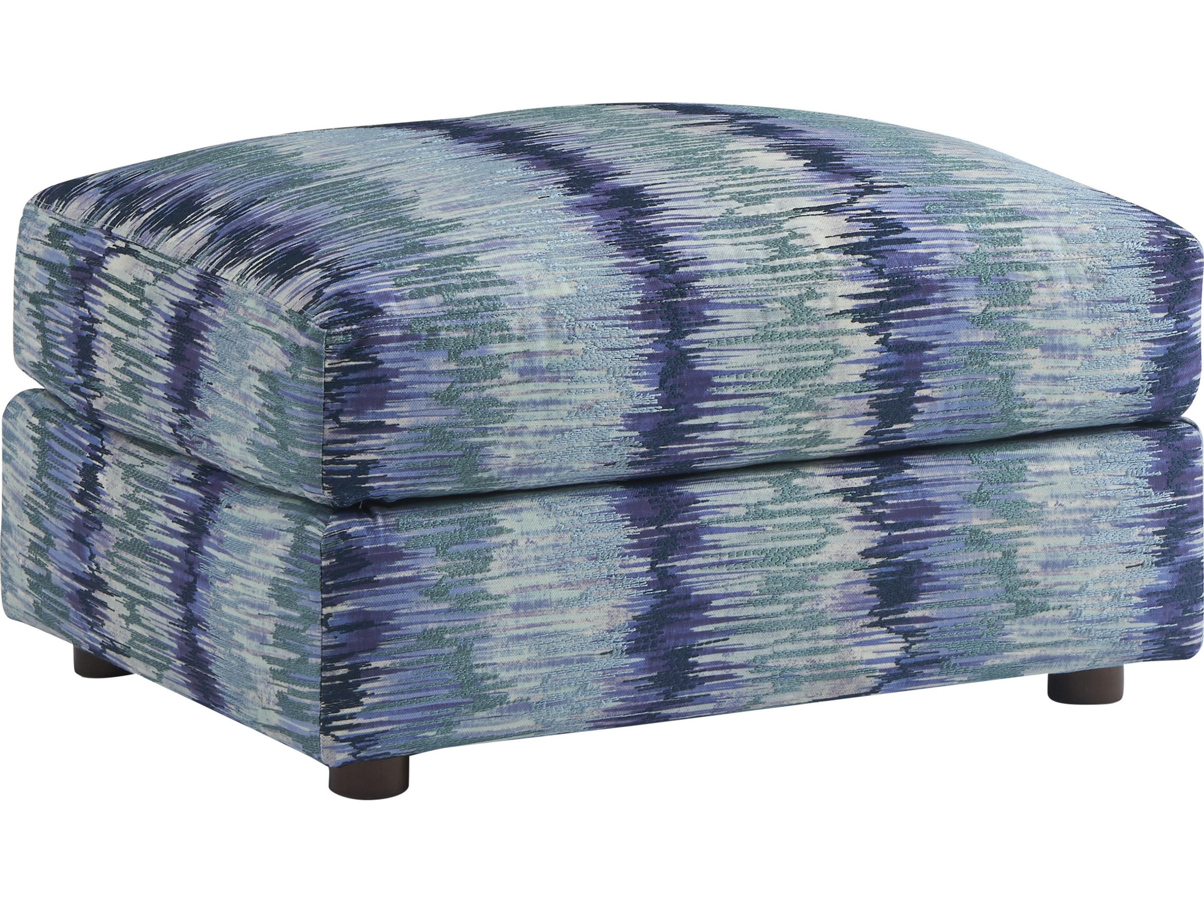 Tommy Bahama Key Biscayne Blue Upholstered Ottoman