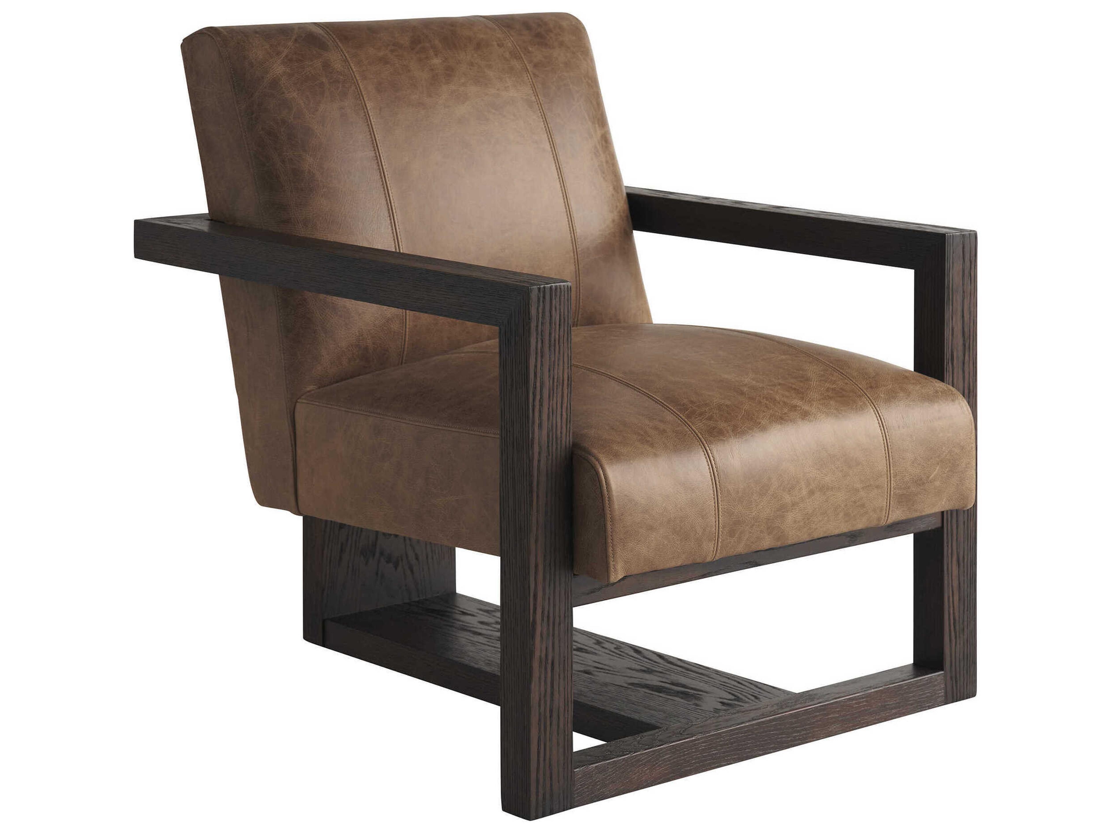 Tommy Bahama Sunset Key Brown Leather Accent Chair