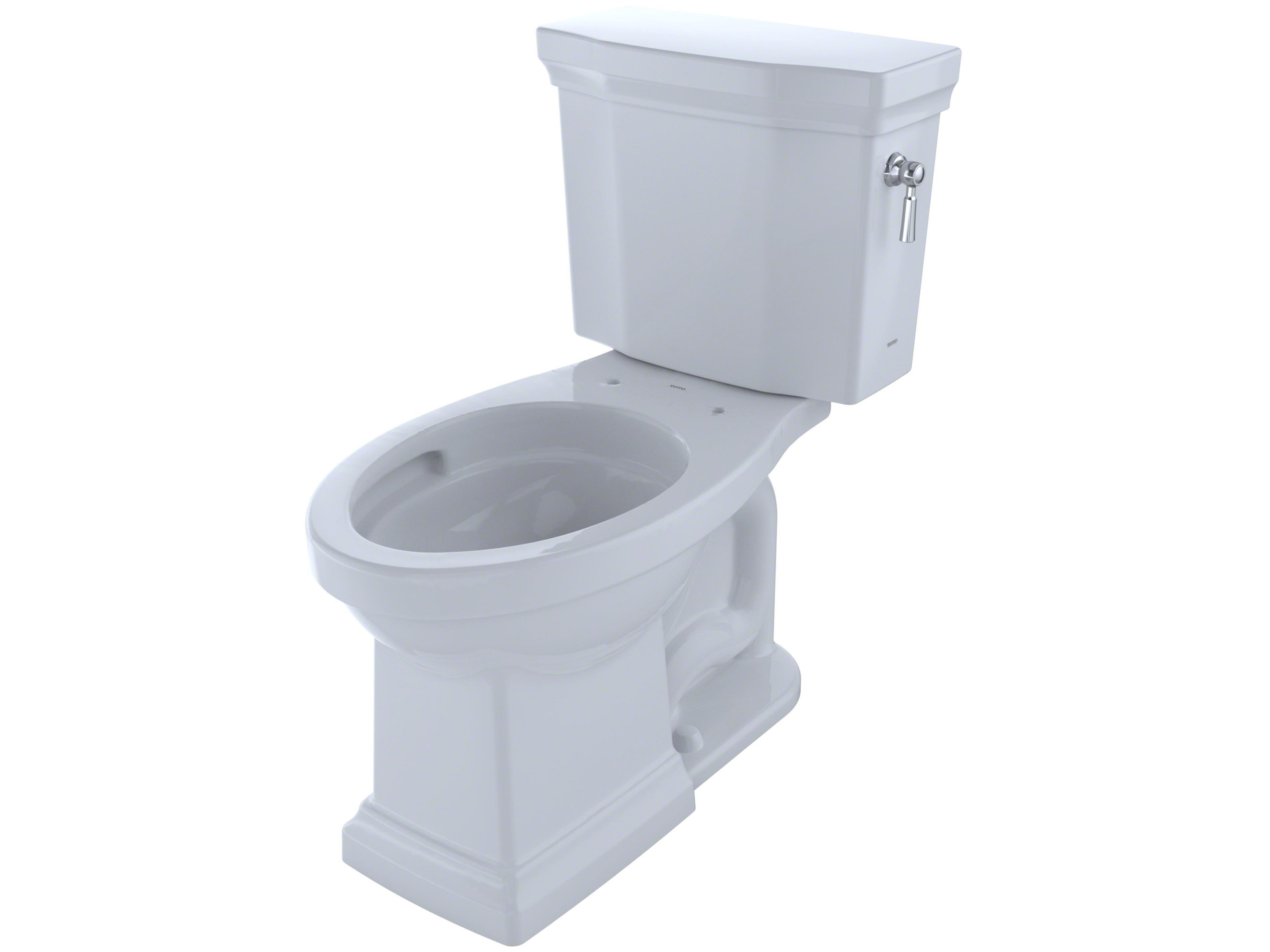 TOTO Promenade-II 2-Piece Elongated Universal Height Cotton White Toilet with Cefiontect and Right-Hand Trip Lever
