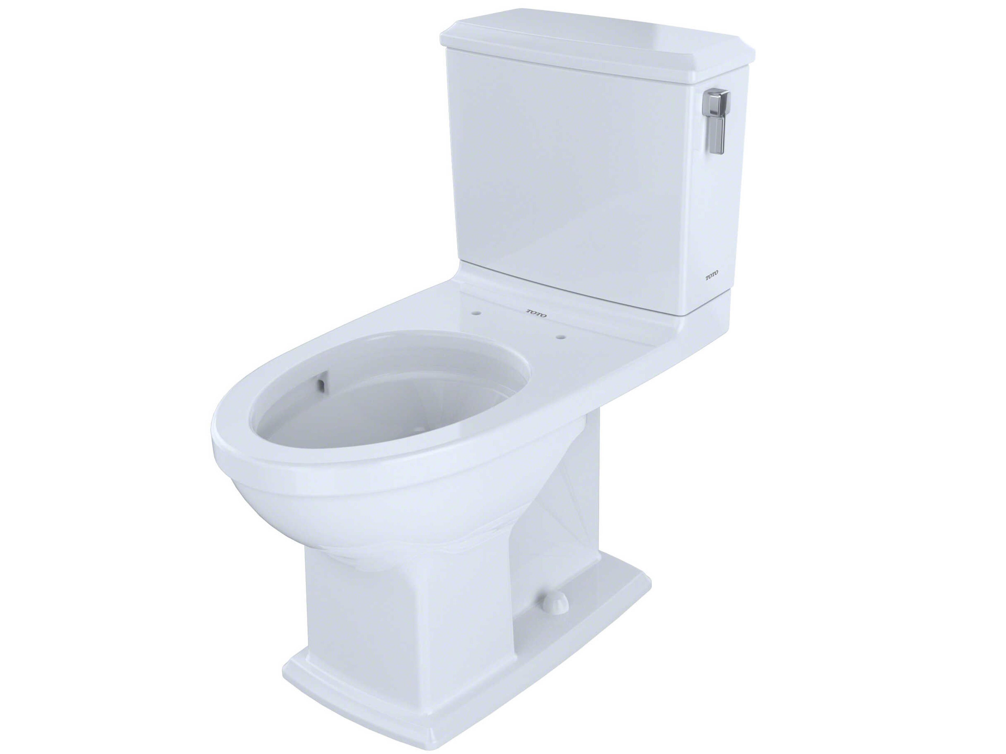 TOTO Connelly 2-Piece Elongated Dual-Max Universal Height Colonial White Toilet with Cefiontect and Right Lever