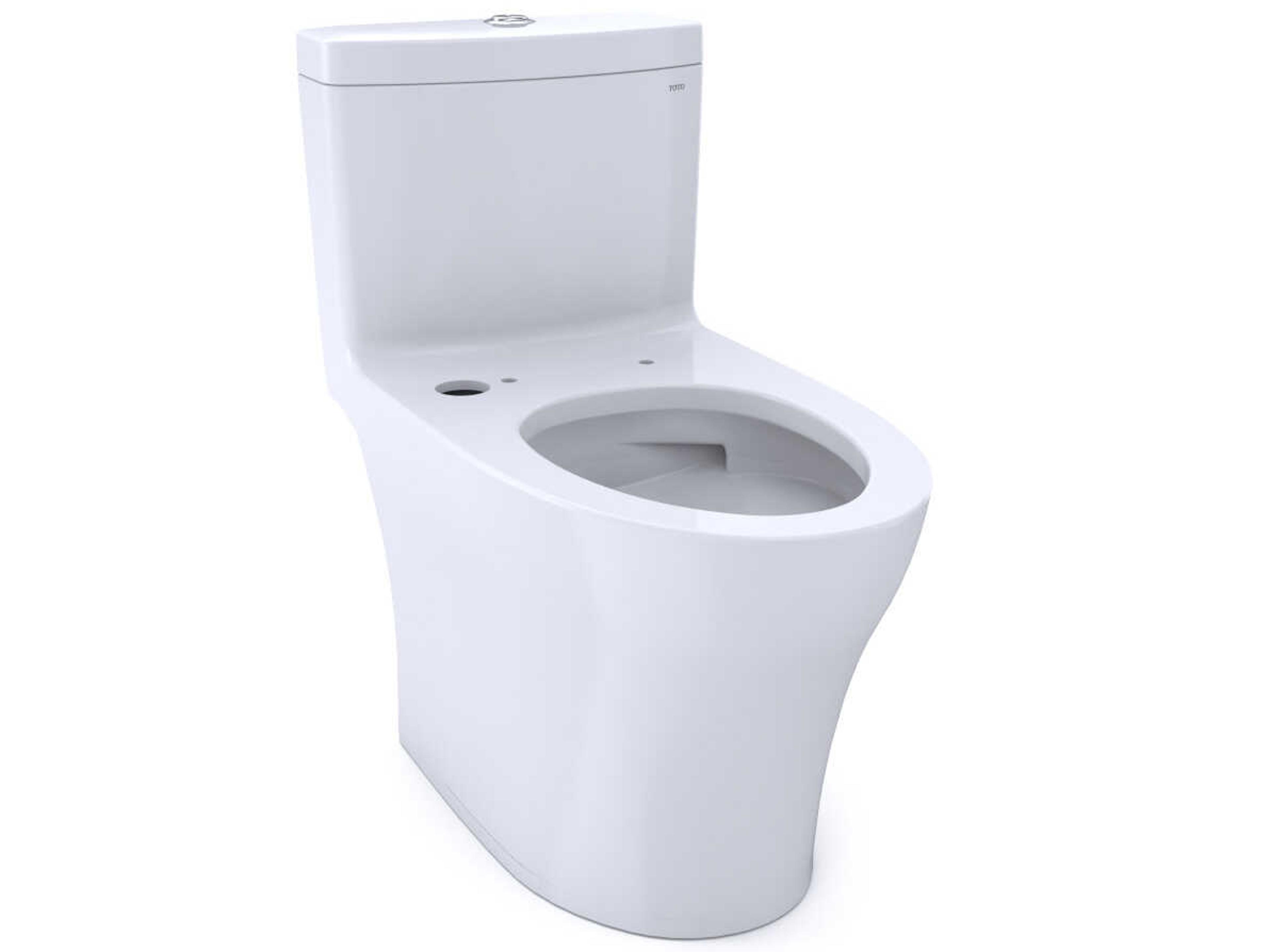 TOTO Aquia-IV 1-Piece Elongated Dual Flush Washlet+ and Auto Flush Ready Cotton White Toilet with Cefiontect