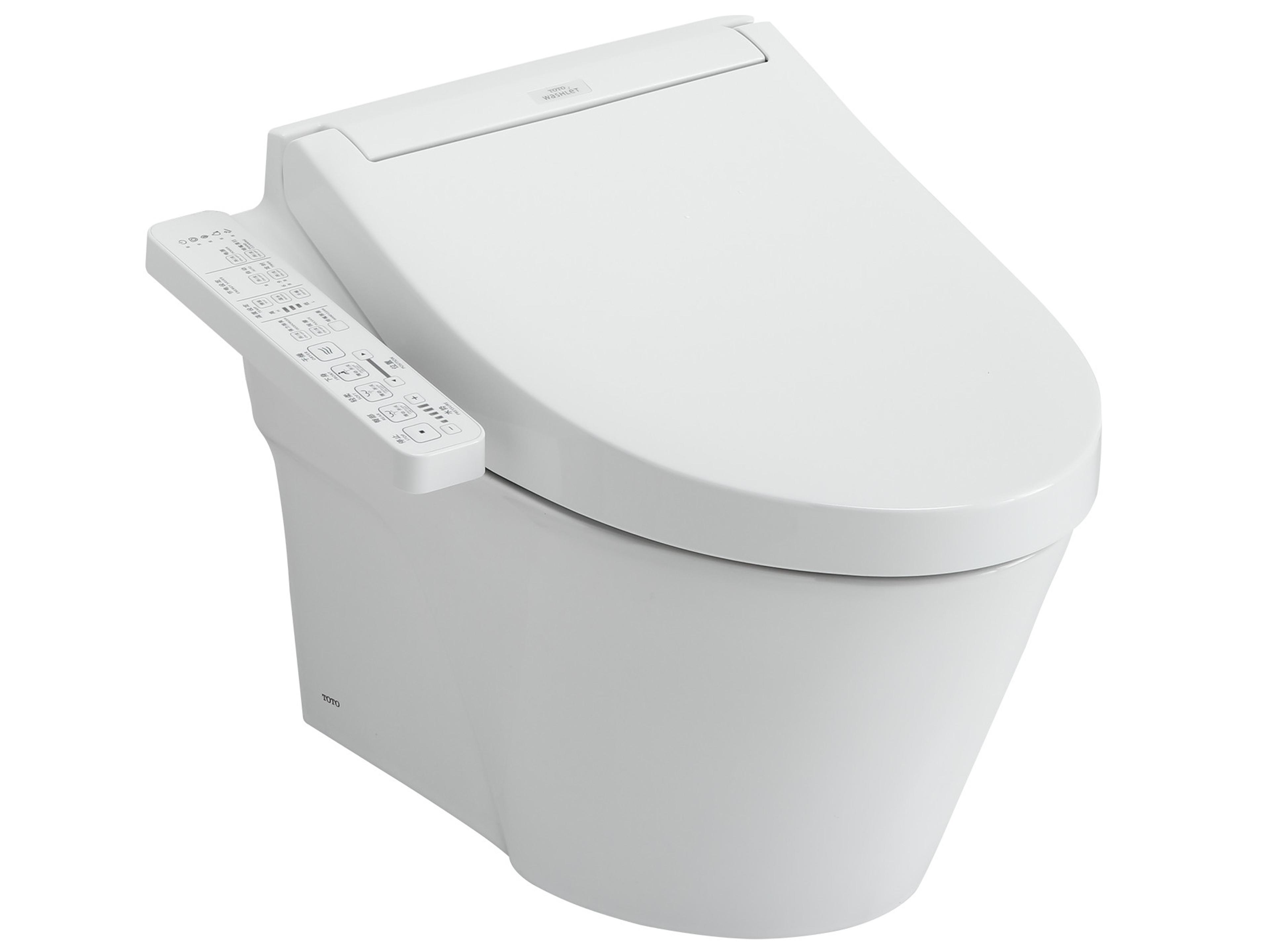 TOTO Washlet+ AP Wall-Hung Elongated Toilet and Washlet C2 and DuoFit In-Wall Dual-Flush Tank System