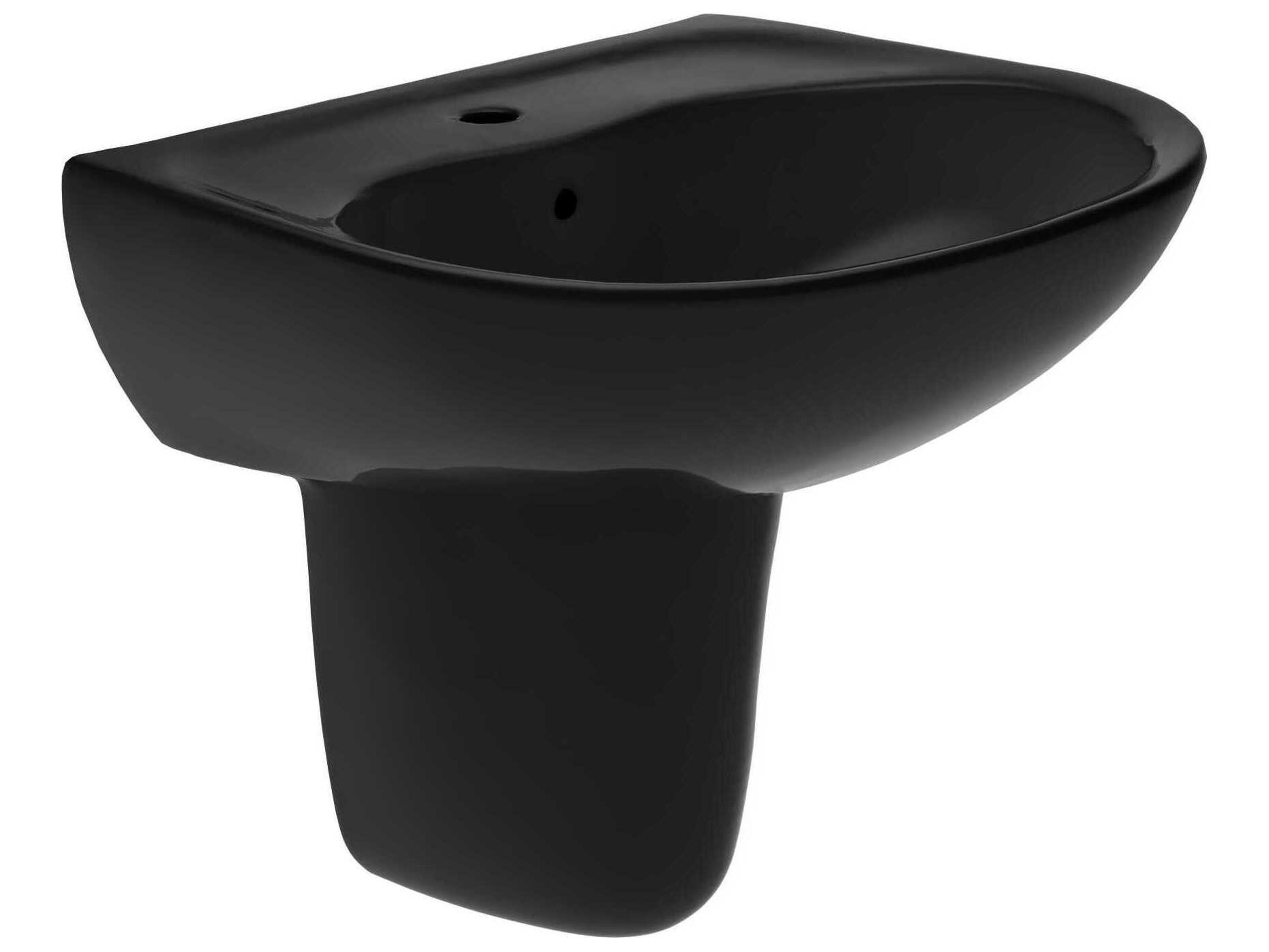 TOTO Supreme Ebony Oval Wall-Mount Bathroom Sink and Shroud