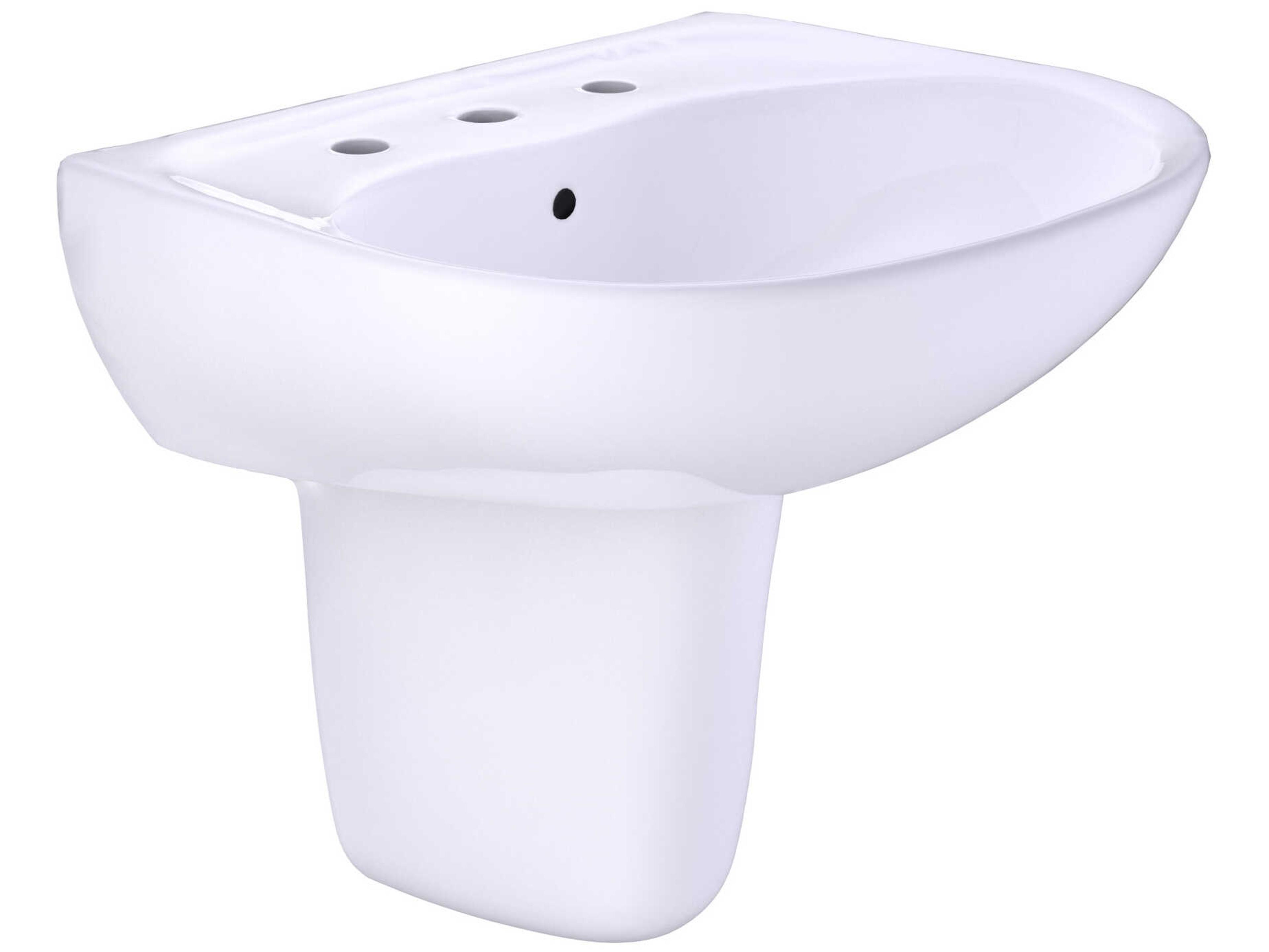 TOTO Supreme Oval Wall-Mount Bathroom Sink with Cefiontect and Shroud