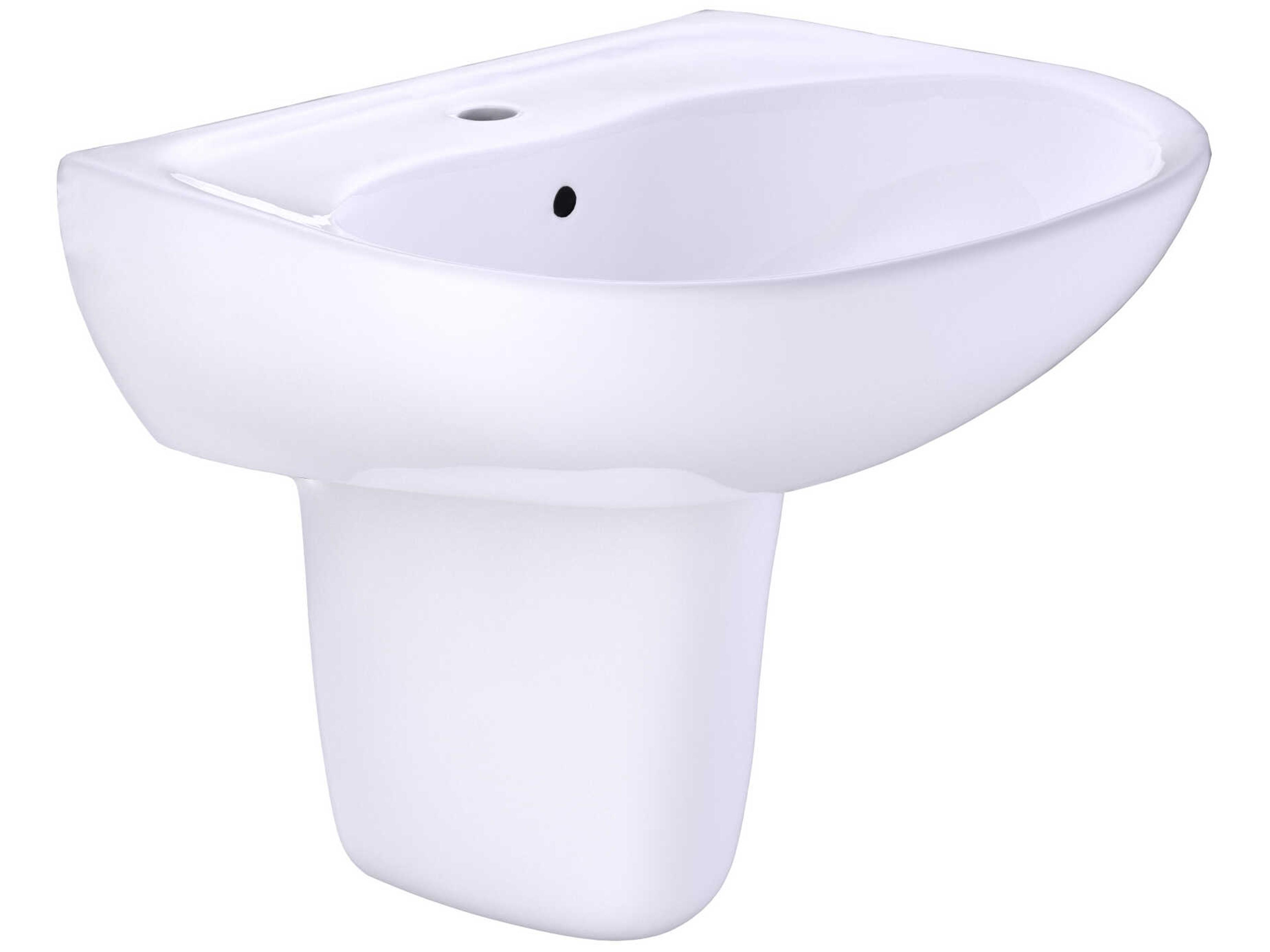 TOTO Supreme Oval Wall-Mount Bathroom Sink with Cefiontect and Shroud for Single Hole Faucets