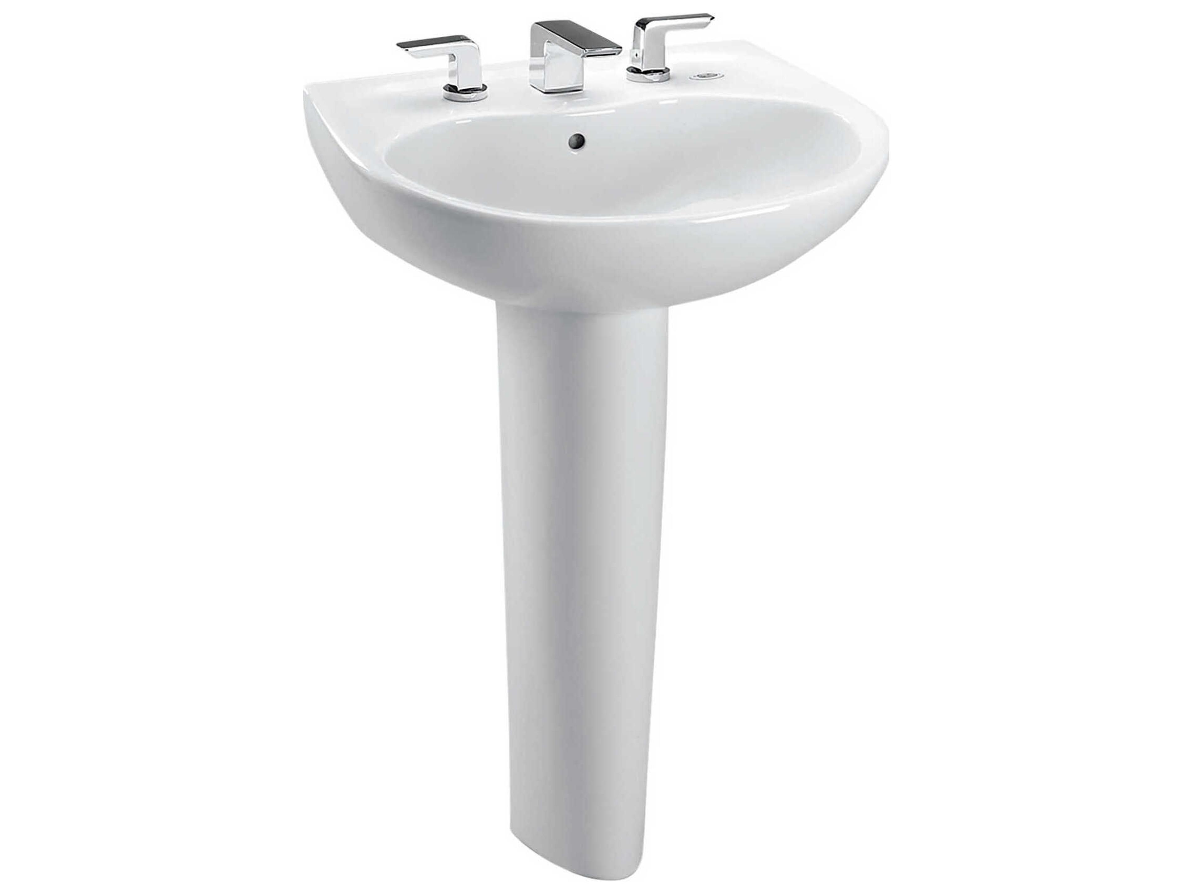 TOTO Prominence Oval Basin Pedestal Bathroom Sink with Cefiontect