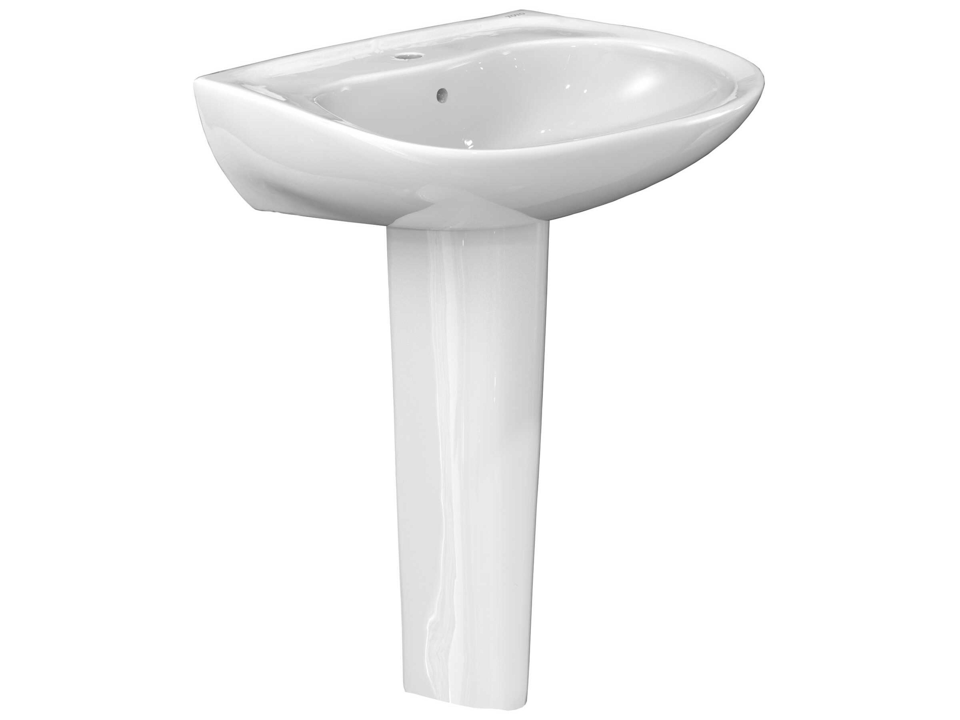 TOTO Prominence Oval Basin Pedestal Bathroom Sink with Cefiontect for Single Hole Faucets