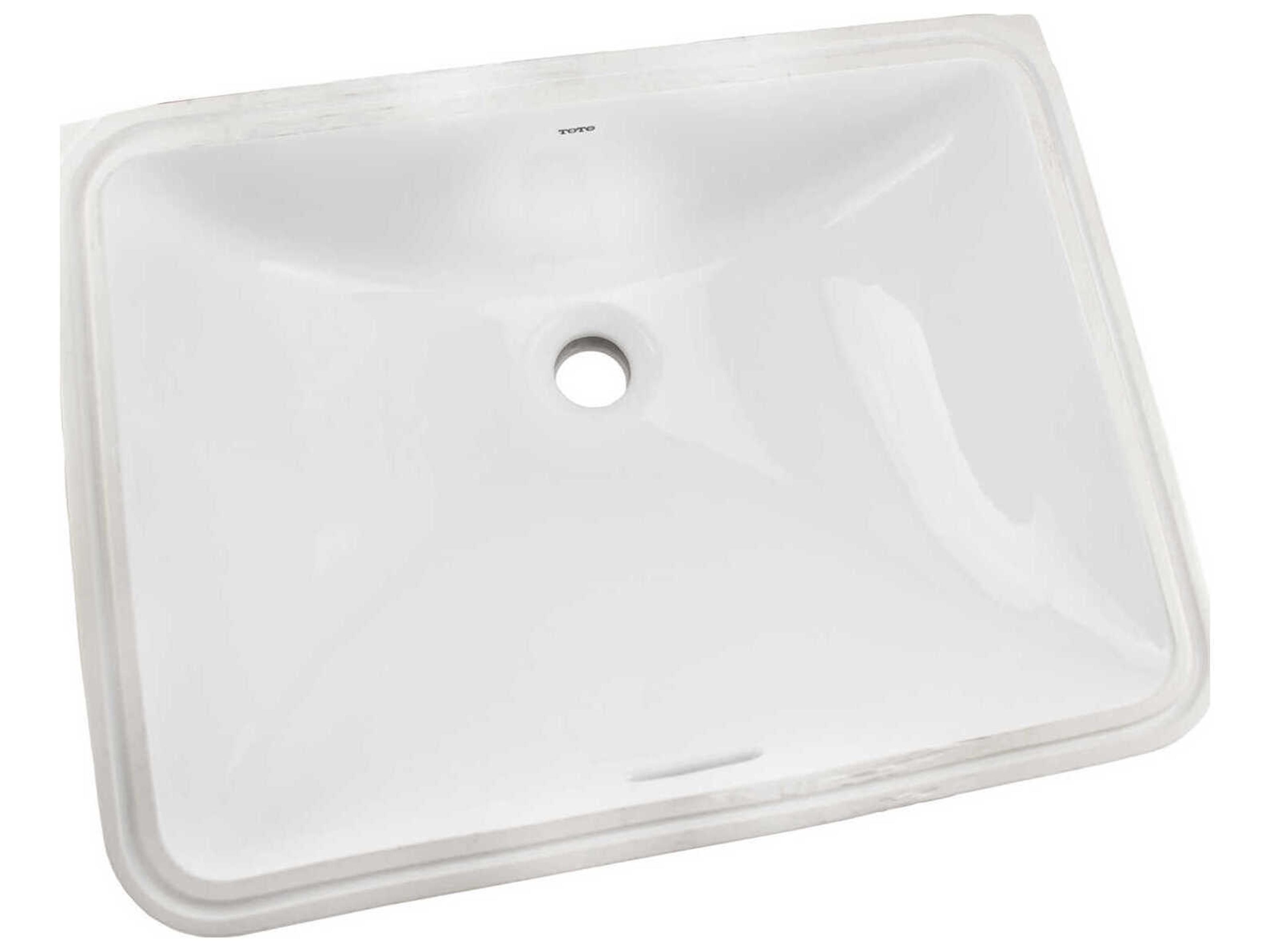 TOTO Cotton White 20" Rectangular Undermount Bathroom Sink with Cefiontect