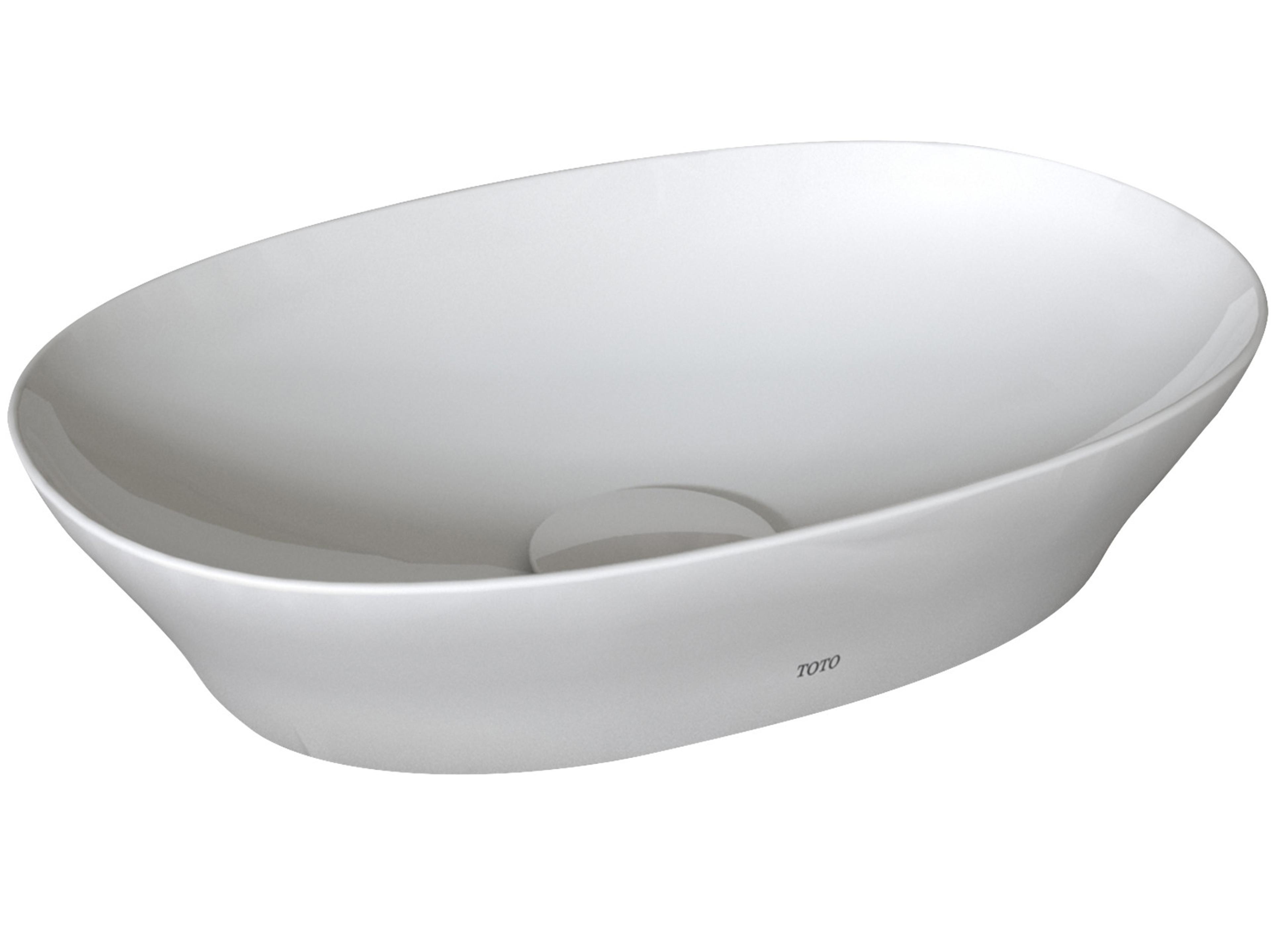TOTO Kiwami Cotton White Oval 16" Vessel Bathroom Sink with Cefiontect