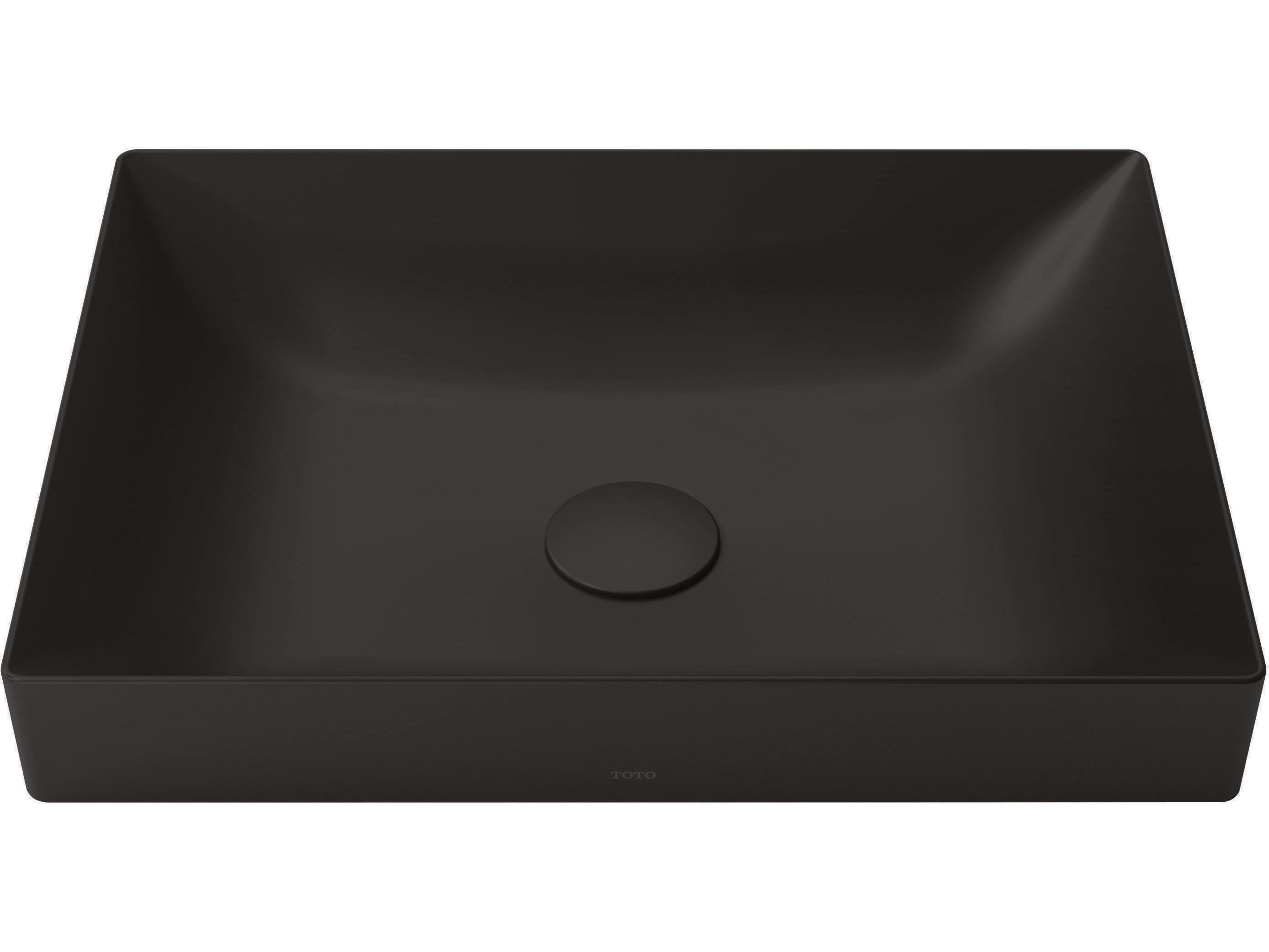 TOTO Kiwami Matte Black Rectangular 20" Vessel Bathroom Sink