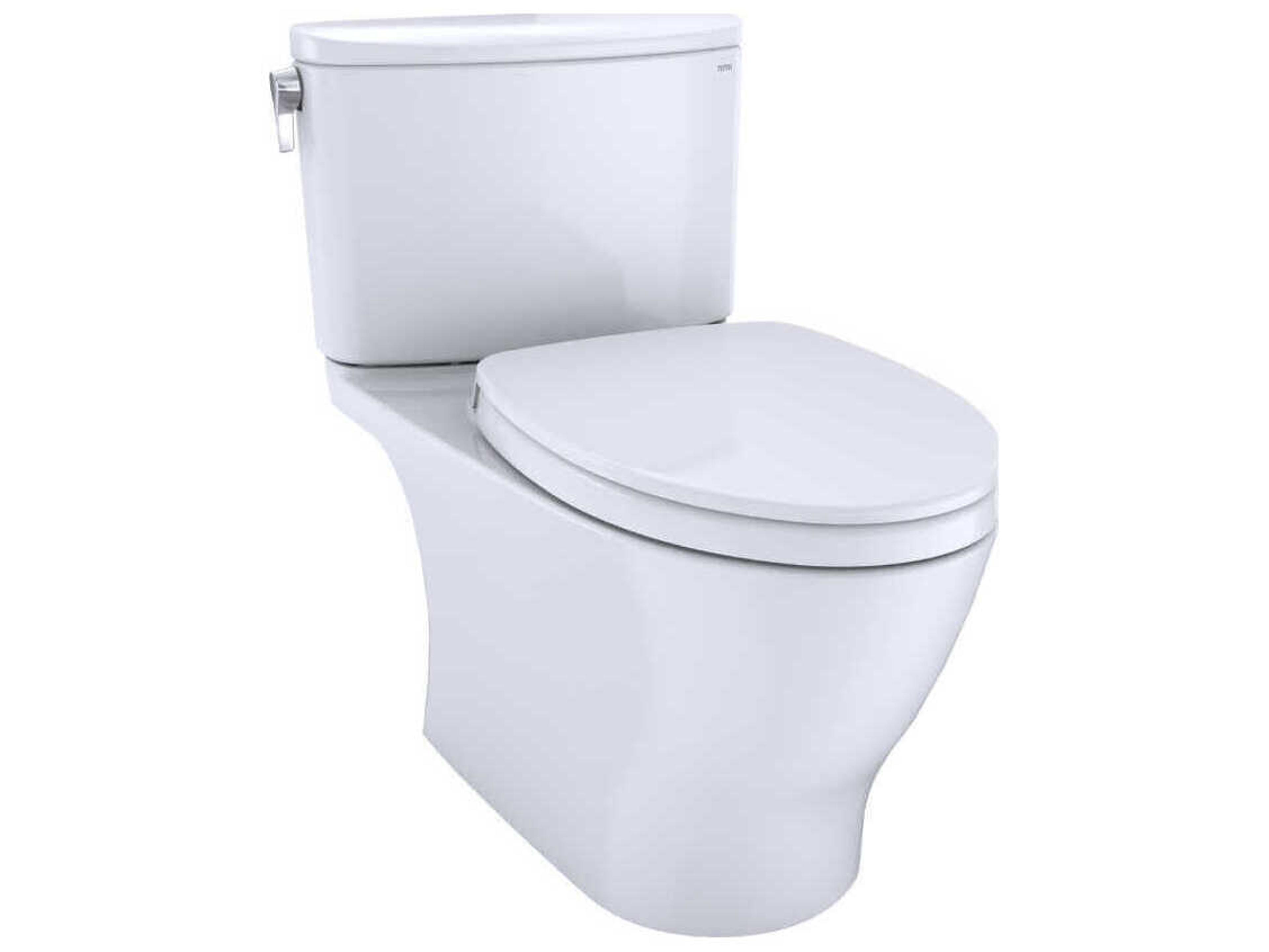 TOTO Nexus 2-Piece Elongated Universal Height Toilet with Cefiontect and SS124 SoftClose Seat, Washlet+ Ready