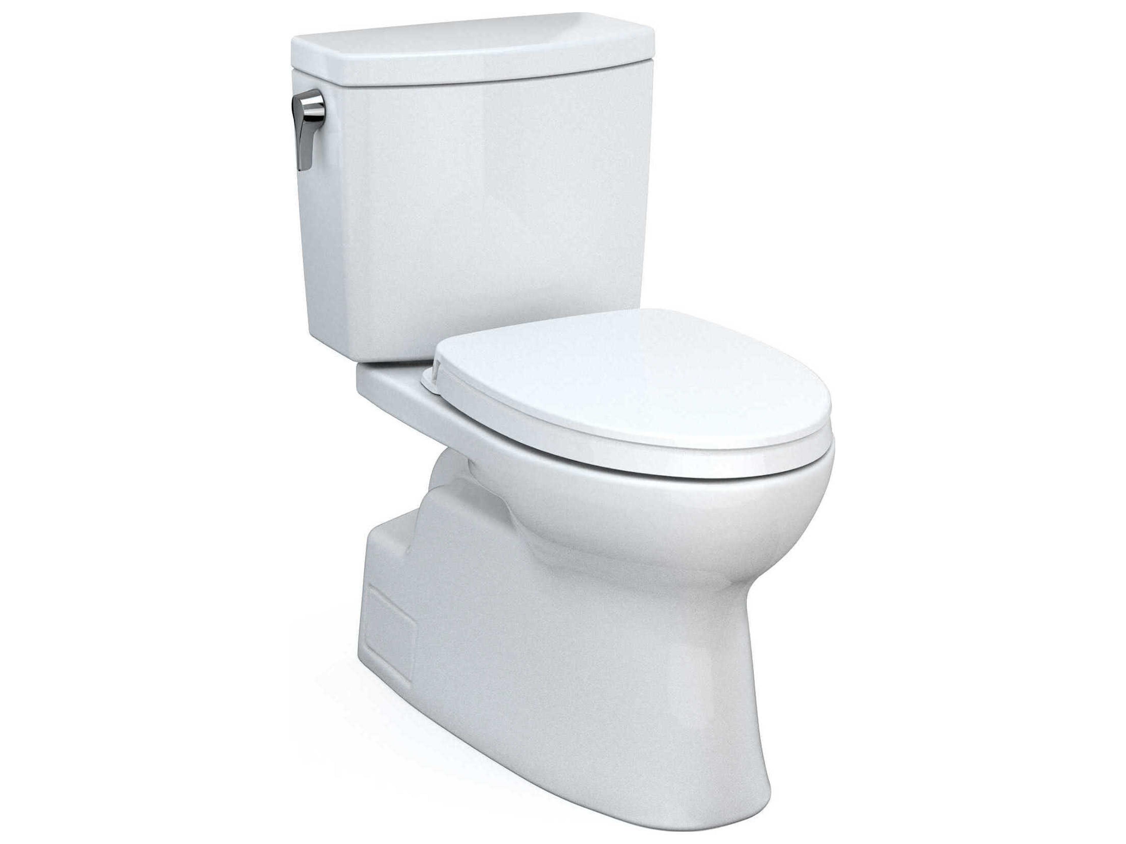 TOTO Vespin-II 1G 2-Piece Elongated Universal Height Toilet with Cefiontect and SS124 SoftClose Seat, Washlet+ Ready